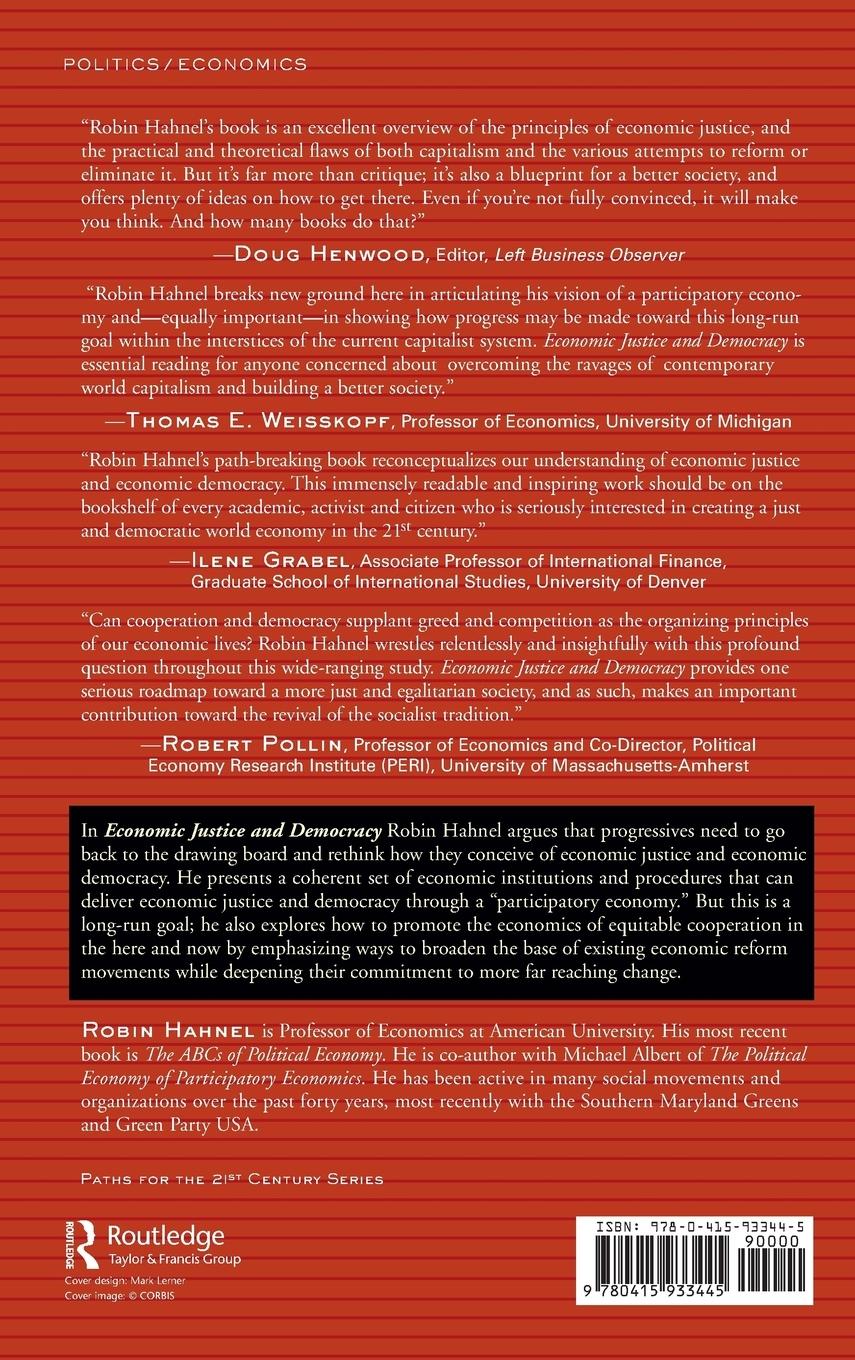 Rückseitencover Economic Justice and Democracy
