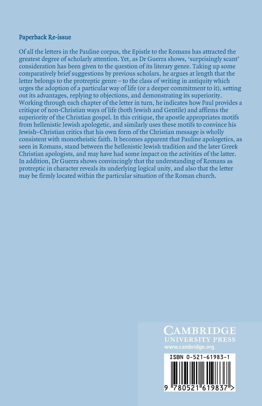 Rückseitencover Romans and the Apologetic Tradition