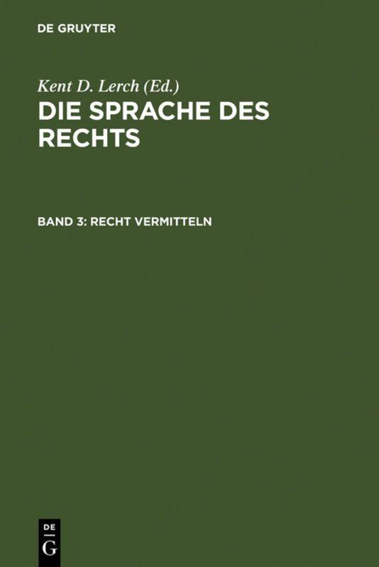 Vorderes Coverbild Recht vermitteln