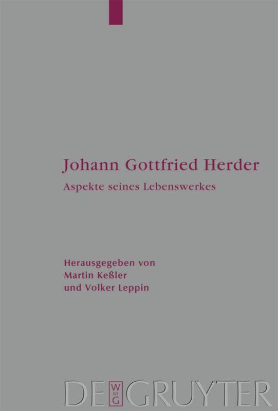 Vorderes Coverbild Johann Gottfried Herder