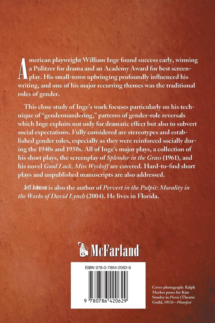 Rückseitencover William Inge and the Subversion of Gender