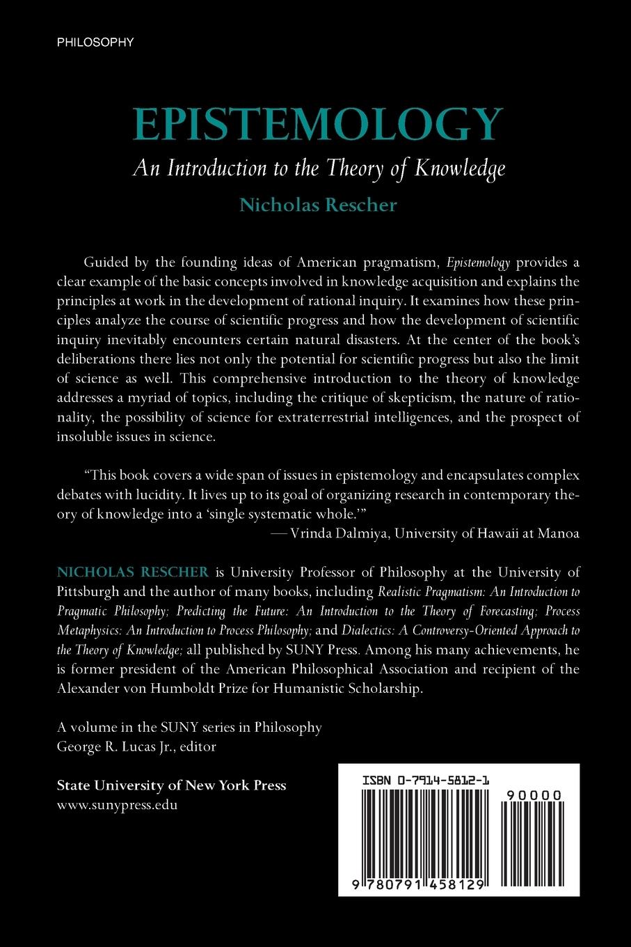 Rückseitencover Epistemology