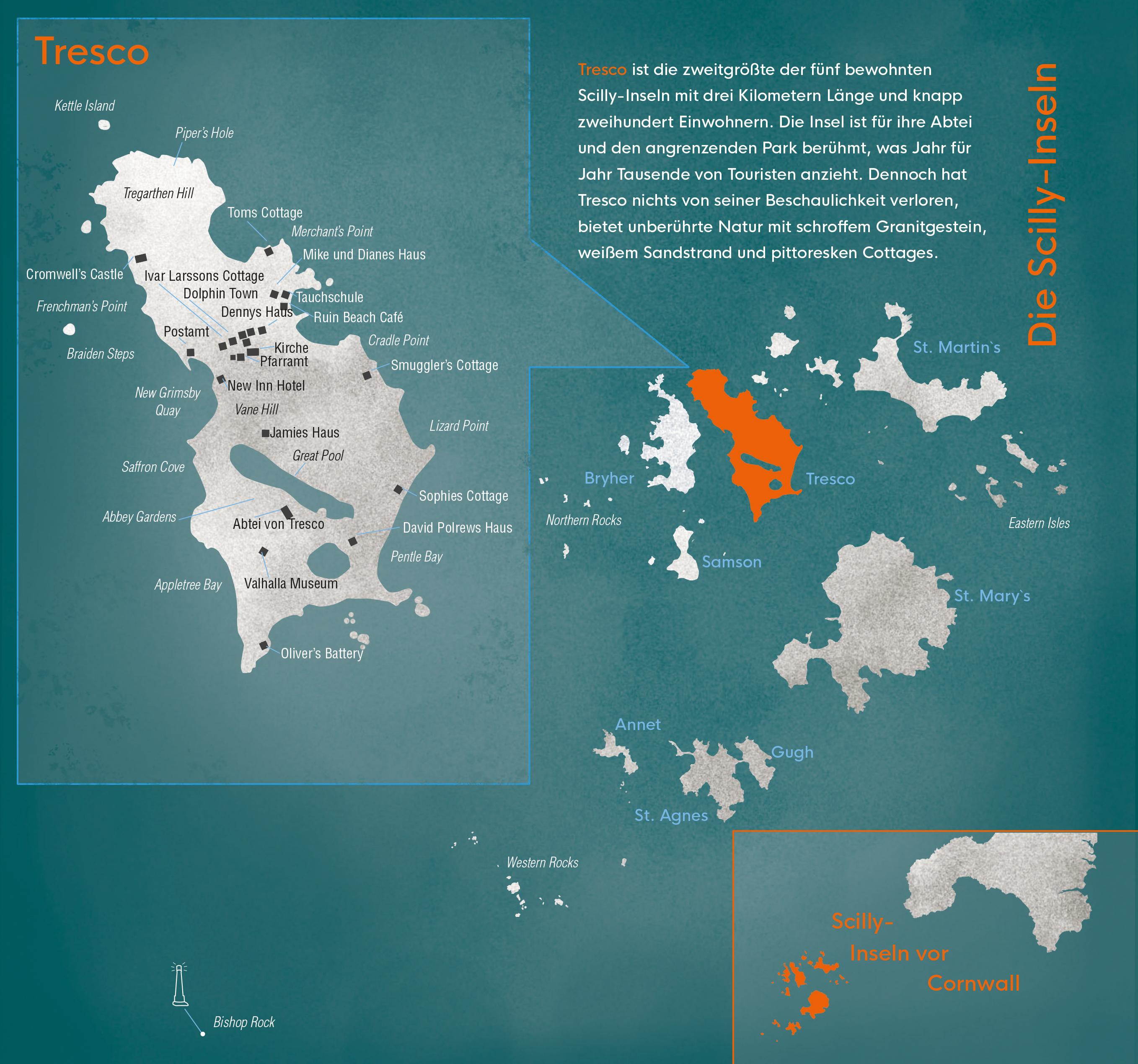 Beispielinhalt (Bild) Dunkel leuchten die Klippen