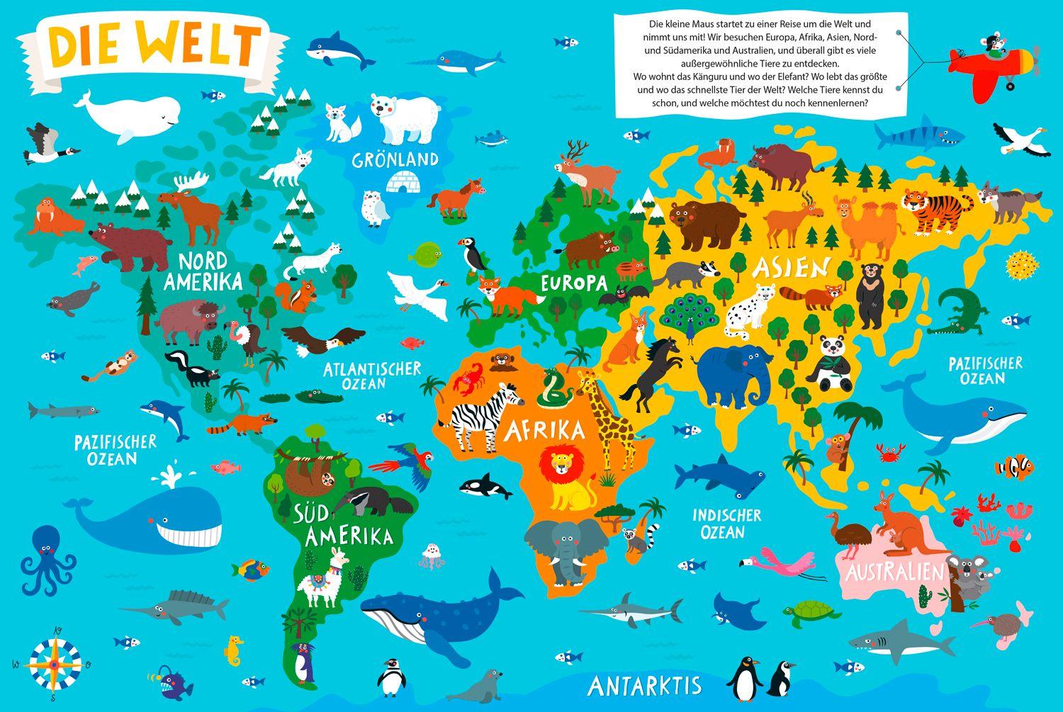 Beispielinhalt (Bild) Mein kunterbunter Tieratlas