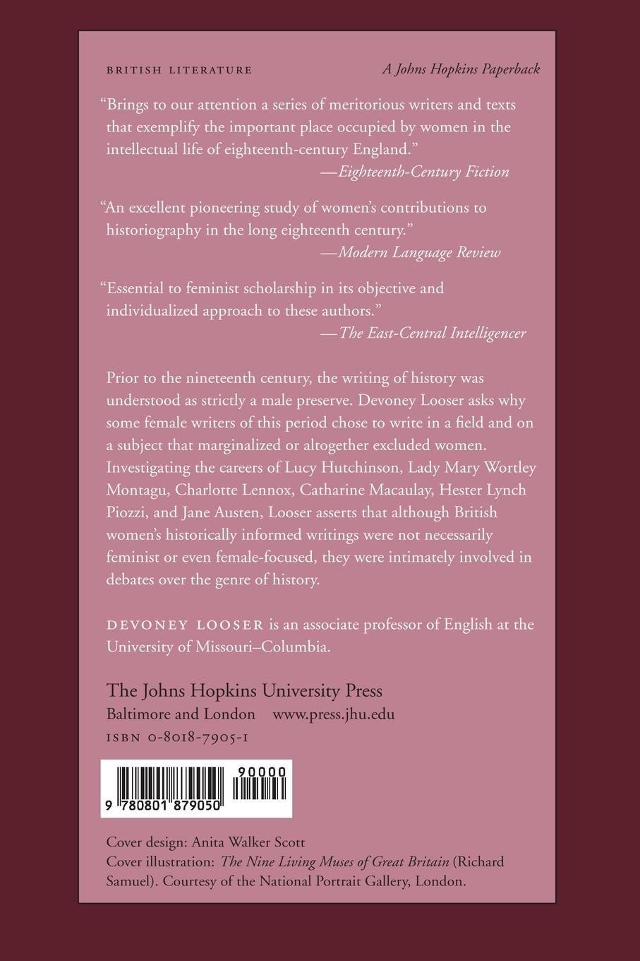 Rückseitencover British Women Writers and the Writing of History, 1670-1820