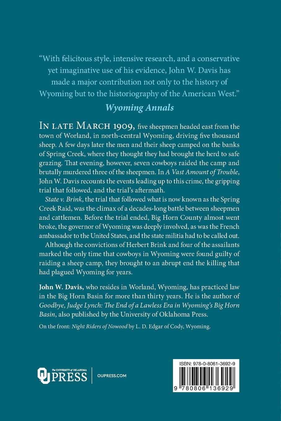 Rückseitencover A Vast Amount of Trouble