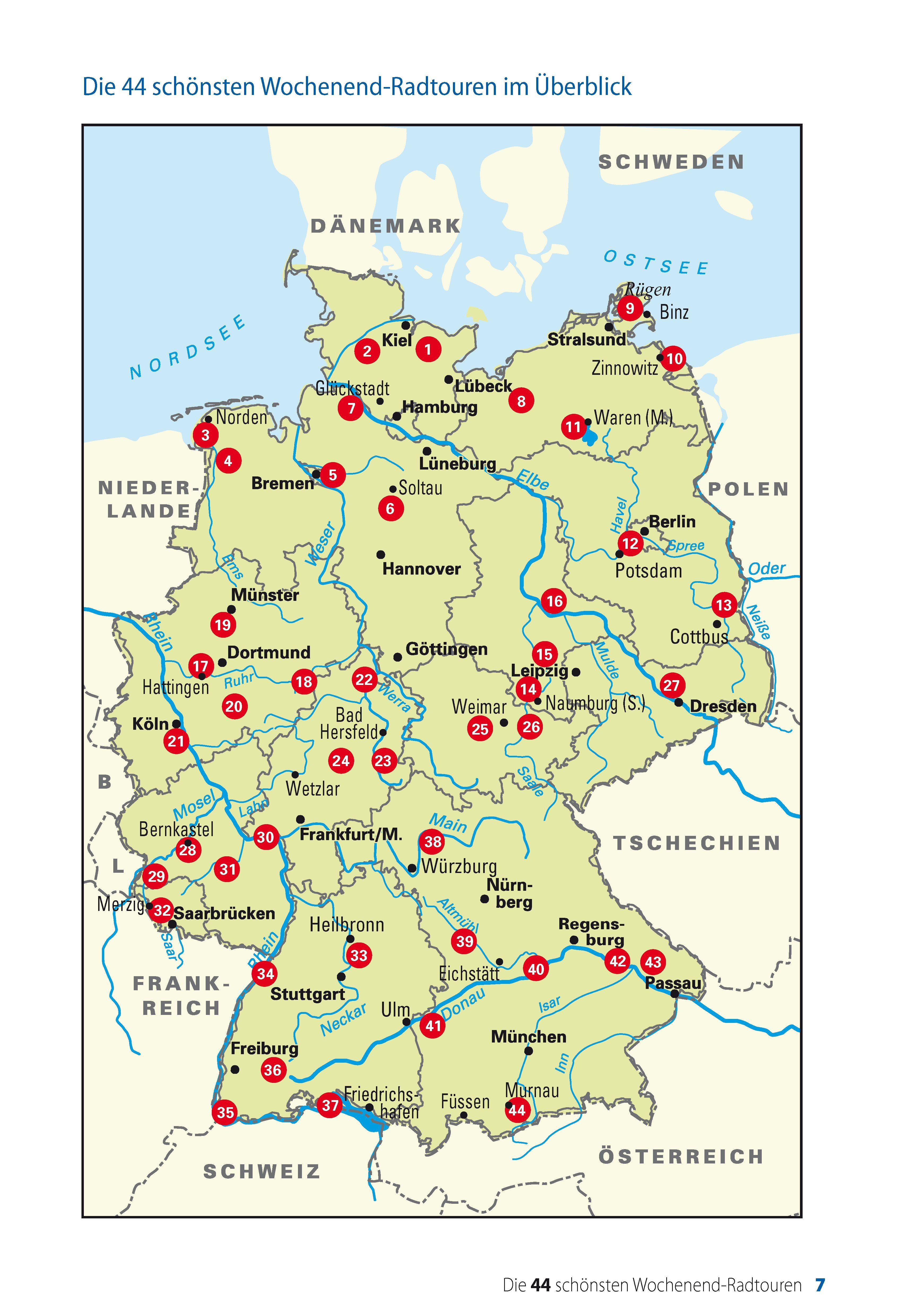 Beispielinhalt (Bild) Die 44 schönsten Wochenend-Radtouren in Deutschland mit GPS-Tracks