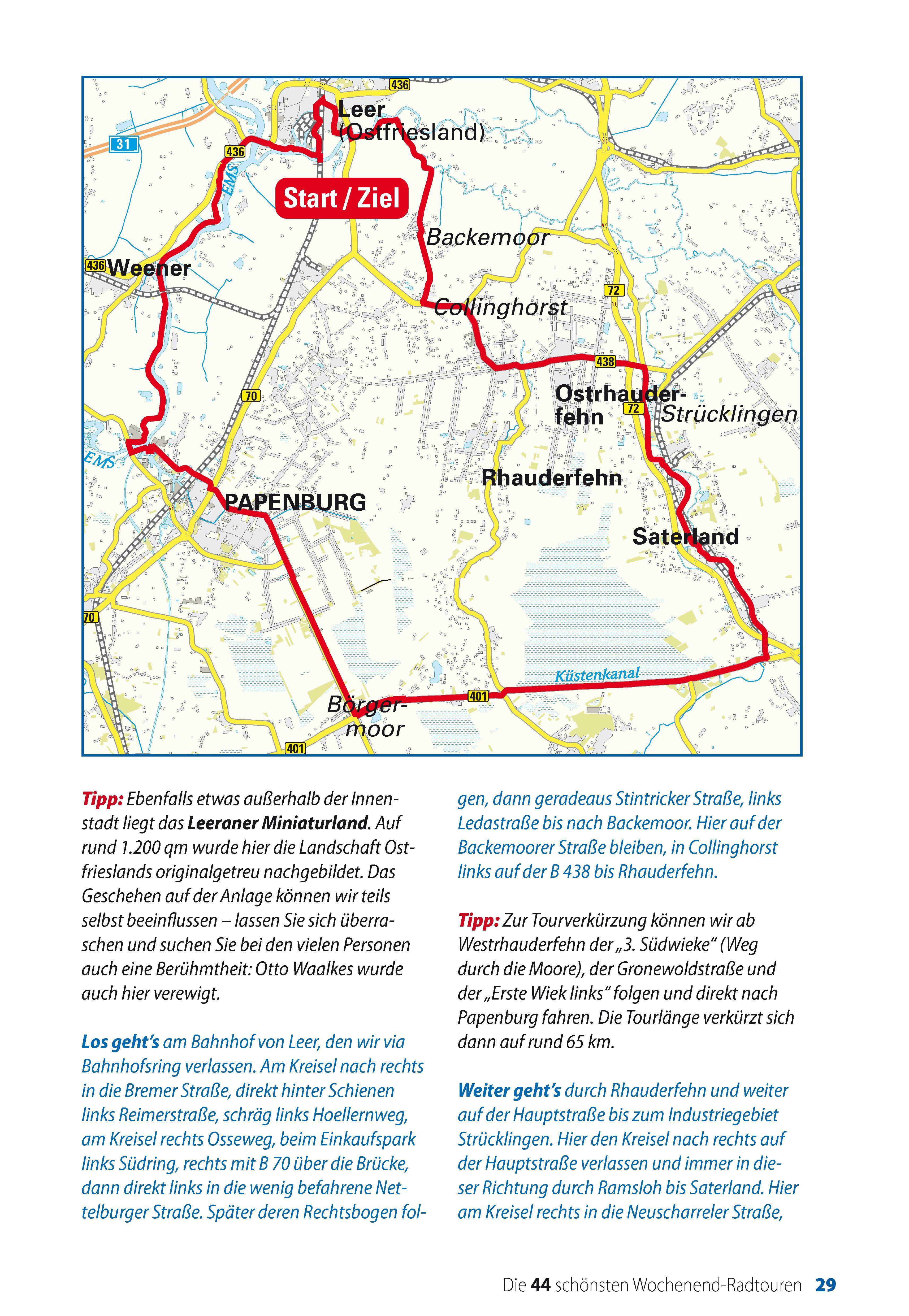 Beispielinhalt (Bild) Die 44 schönsten Wochenend-Radtouren in Deutschland mit GPS-Tracks
