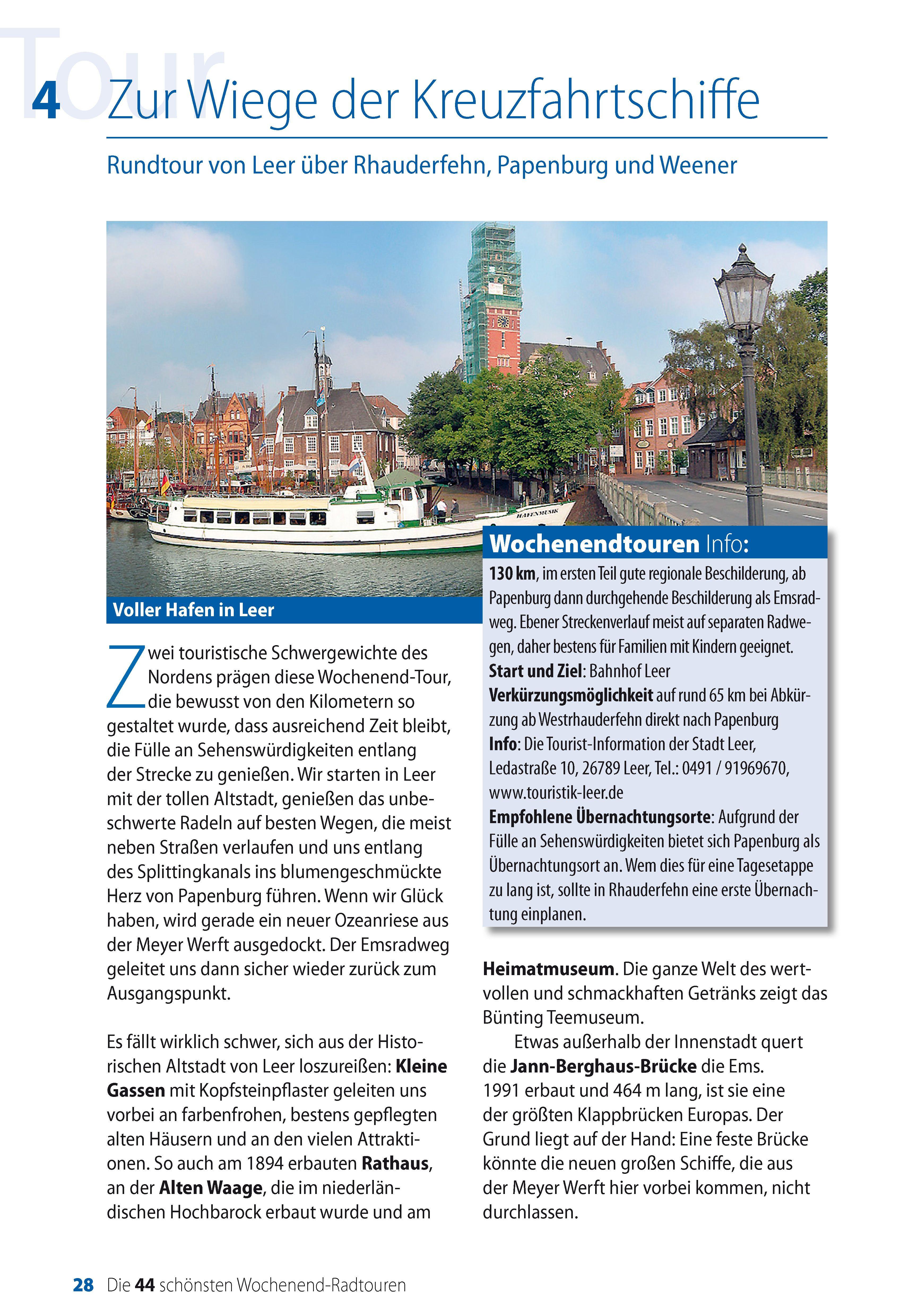 Beispielinhalt (Bild) Die 44 schönsten Wochenend-Radtouren in Deutschland mit GPS-Tracks