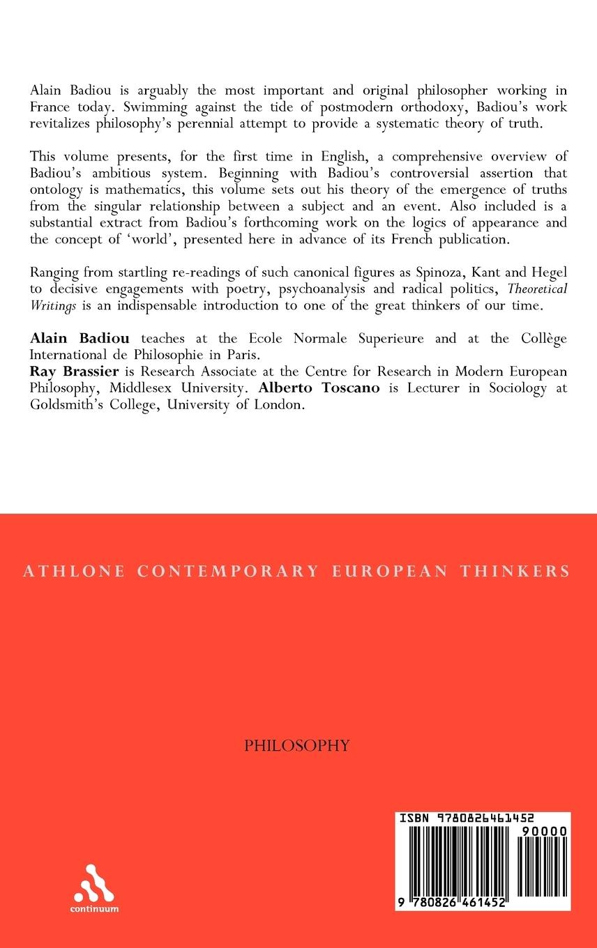 Rückseitencover Theoretical Writings