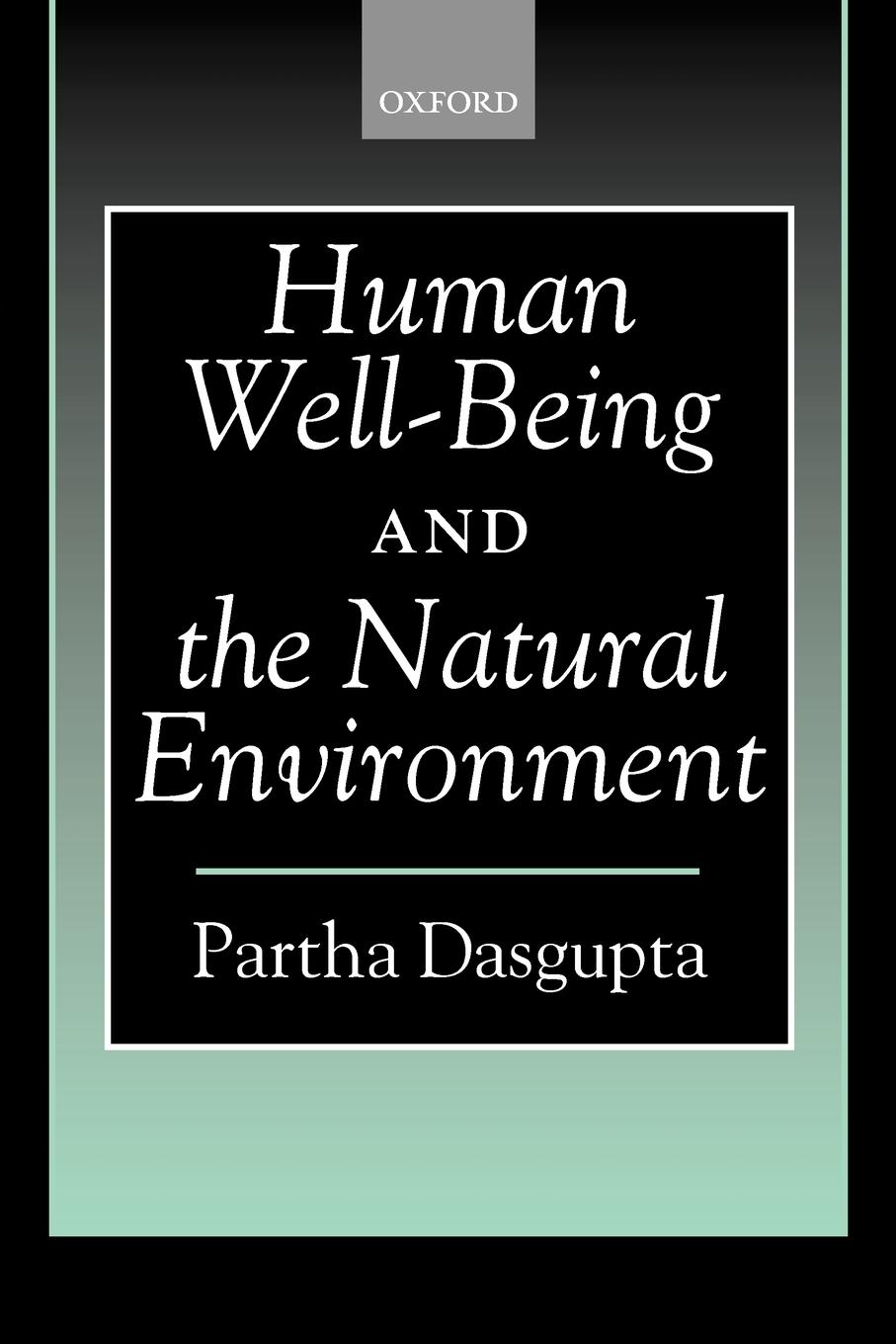 Vorderes Coverbild Human Well-Being and the Natural Environment