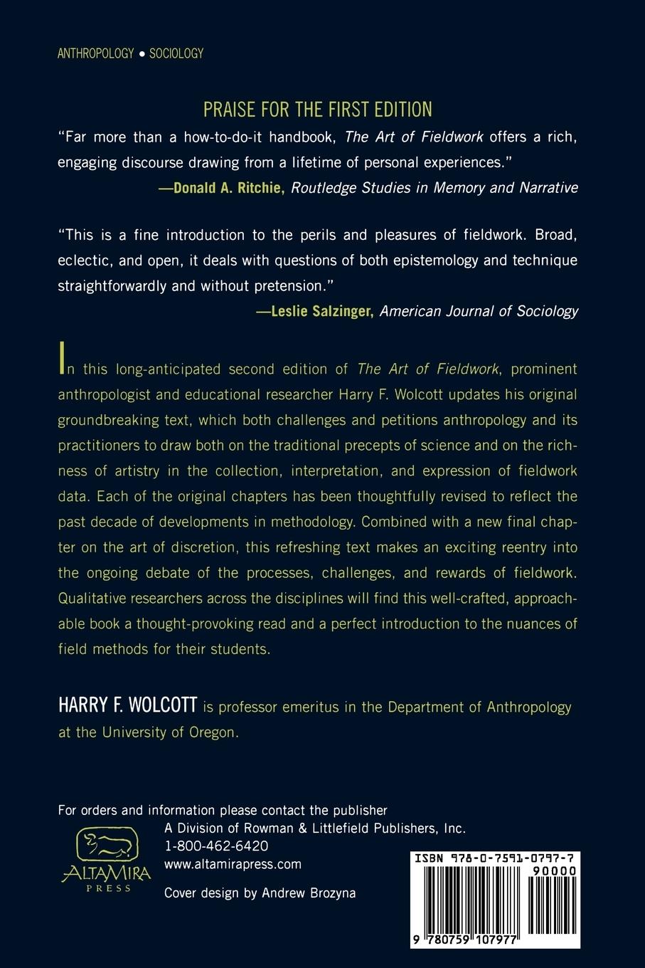 Rückseitencover Art of Fieldwork