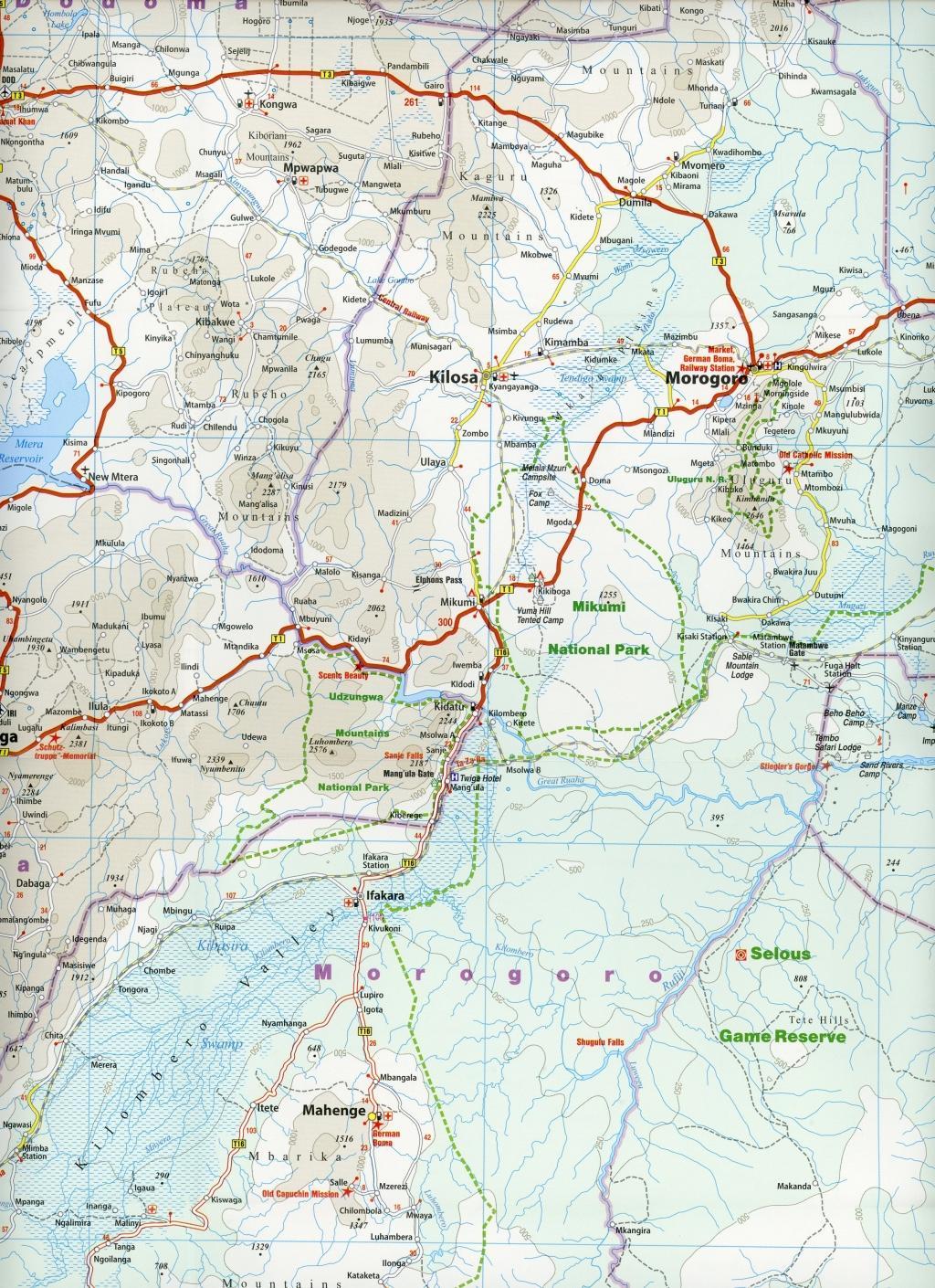 Beispielinhalt (Bild) Reise Know-How Landkarte Tansania, Ruanda, Burundi (1:1.200.000)