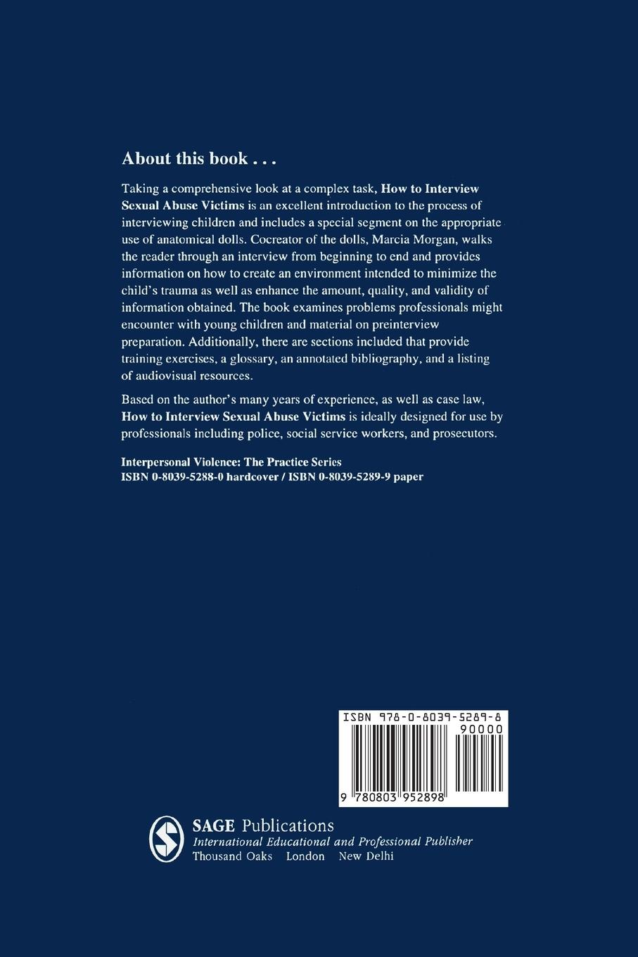 Rückseitencover How to Interview Sexual Abuse Victims
