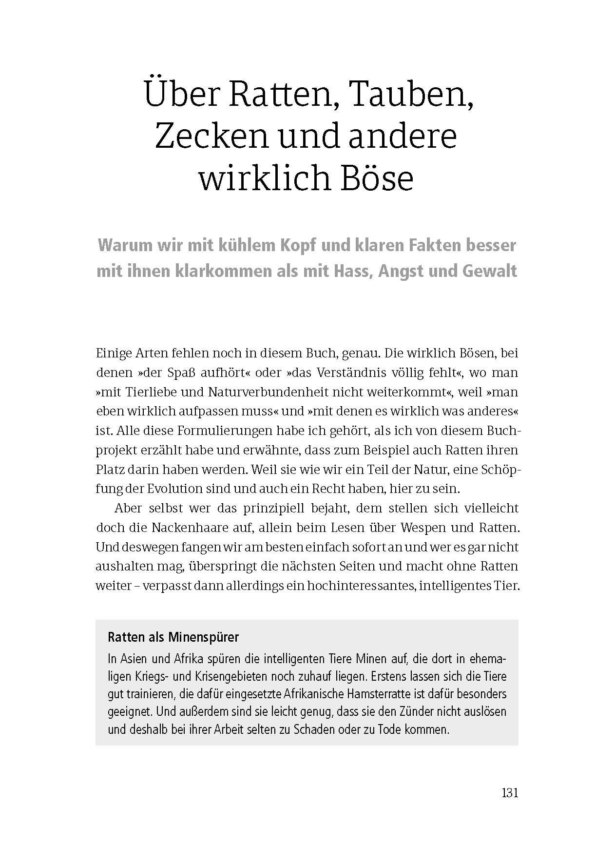 Beispielinhalt (Bild) Friede den Maulwürfen!