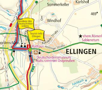 Beispielinhalt (Bild) Radwanderkarte Altmühltal-Radweg, Rothenburg o. d. T. - Kelheim 1 : 50 000