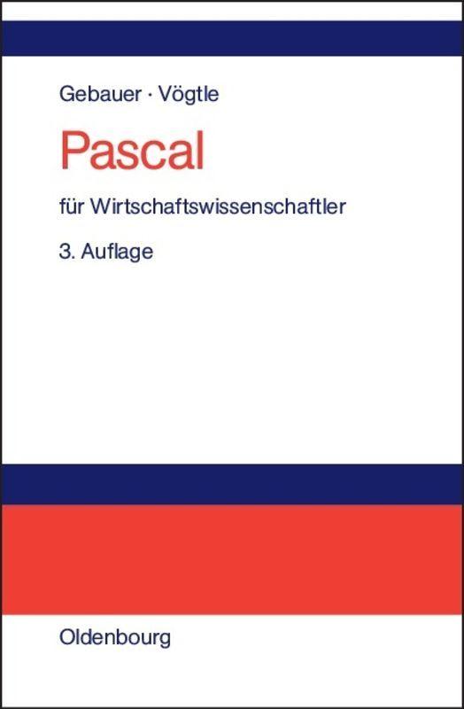 Vorderes Coverbild Pascal für Wirtschaftswissenschaftler