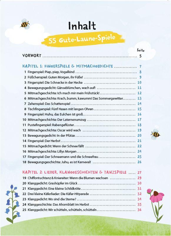 Beispielinhalt (Bild) 55 Gute-Laune-Spiele für den Krippen-Morgenkreis