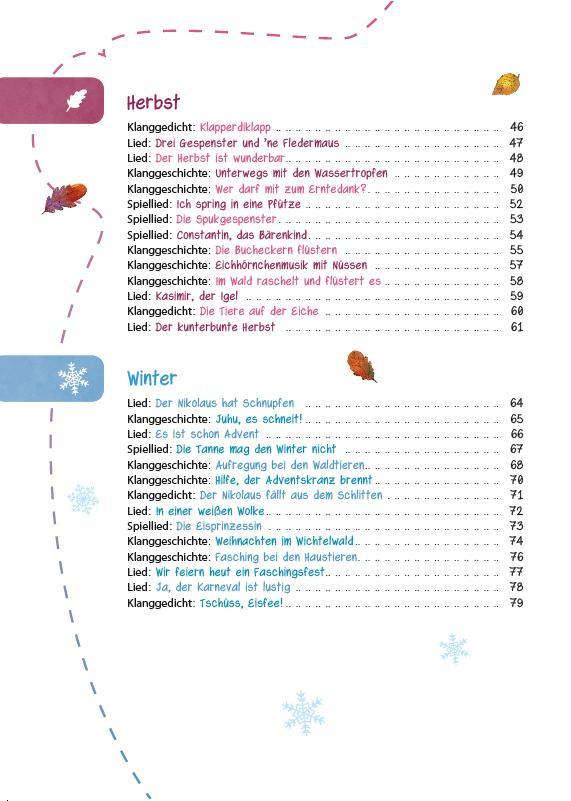 Beispielinhalt (Bild) Das Kita-Jahreszeitenbuch