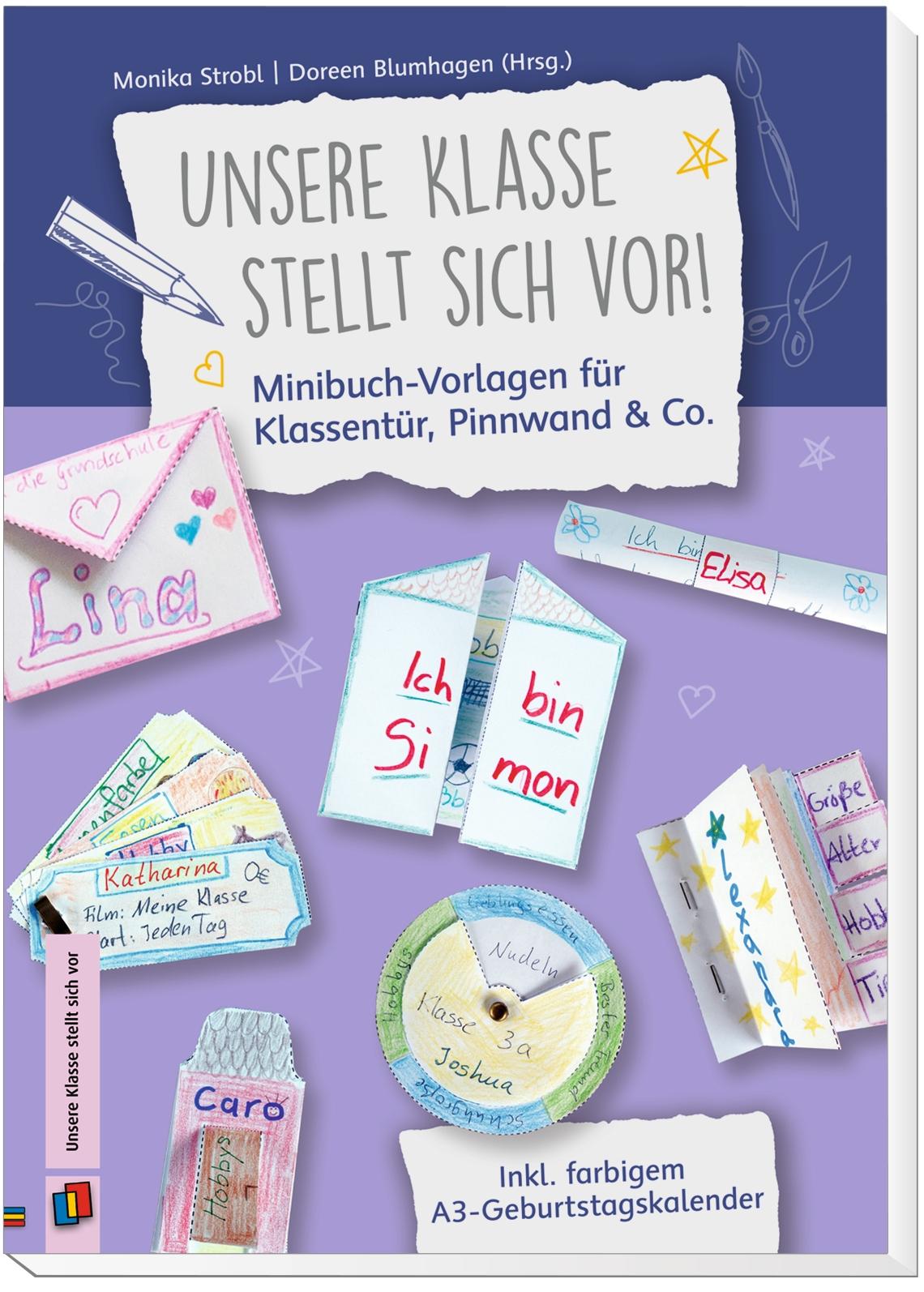 Beispielinhalt (Bild) Unsere Klasse stellt sich vor! Minibuch-Vorlagen für Klassentür, Pinnwand & Co.