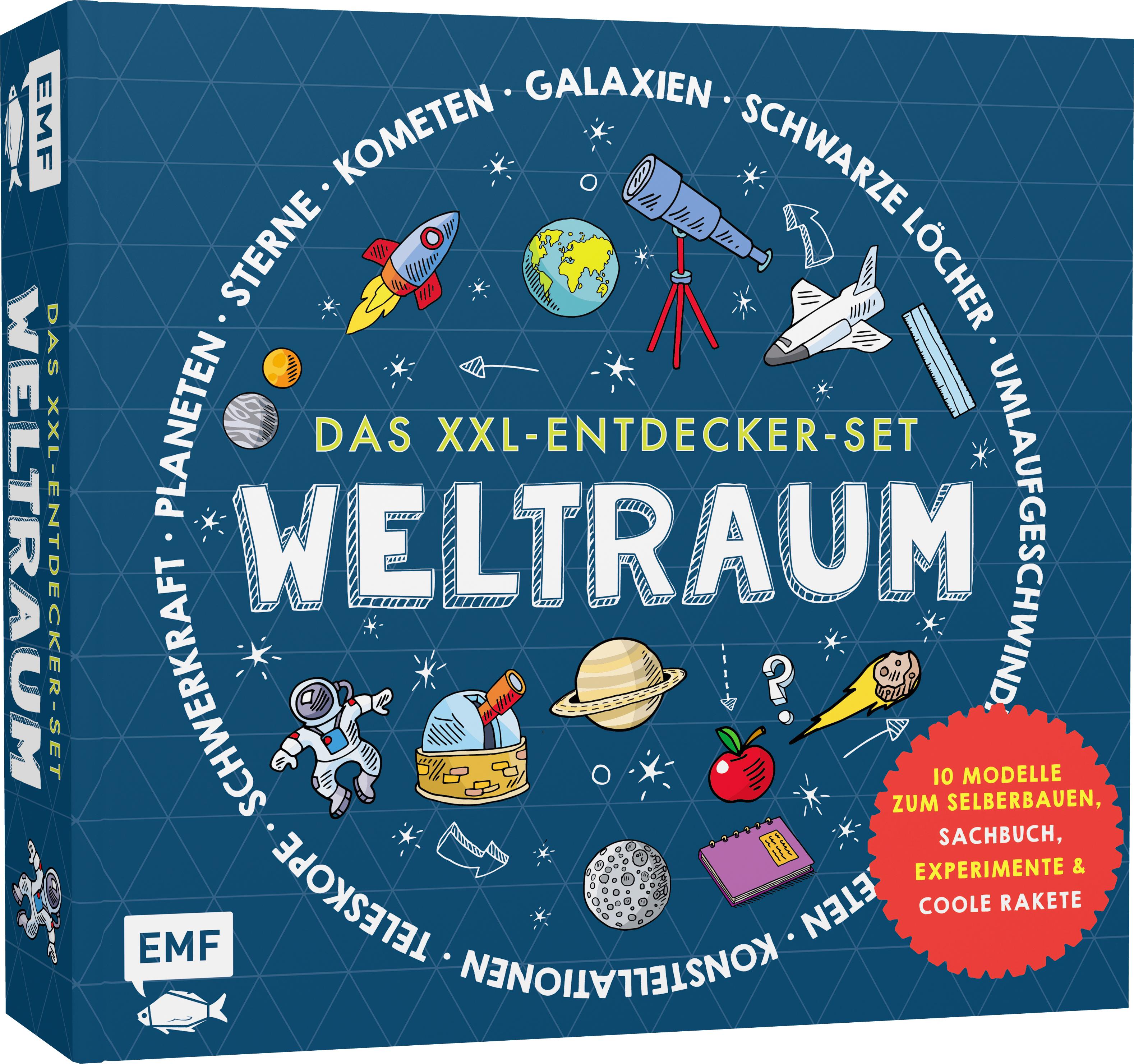 Vorderes Coverbild Das XXL-Entdecker-Set - Weltraum: Mit 10 Modellen zum Selberbauen, Sachbuch, Experimenten und cooler Rakete