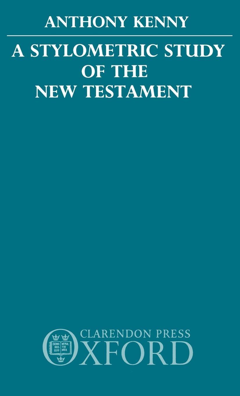 Vorderes Coverbild A Stylometric Study of the New Testament