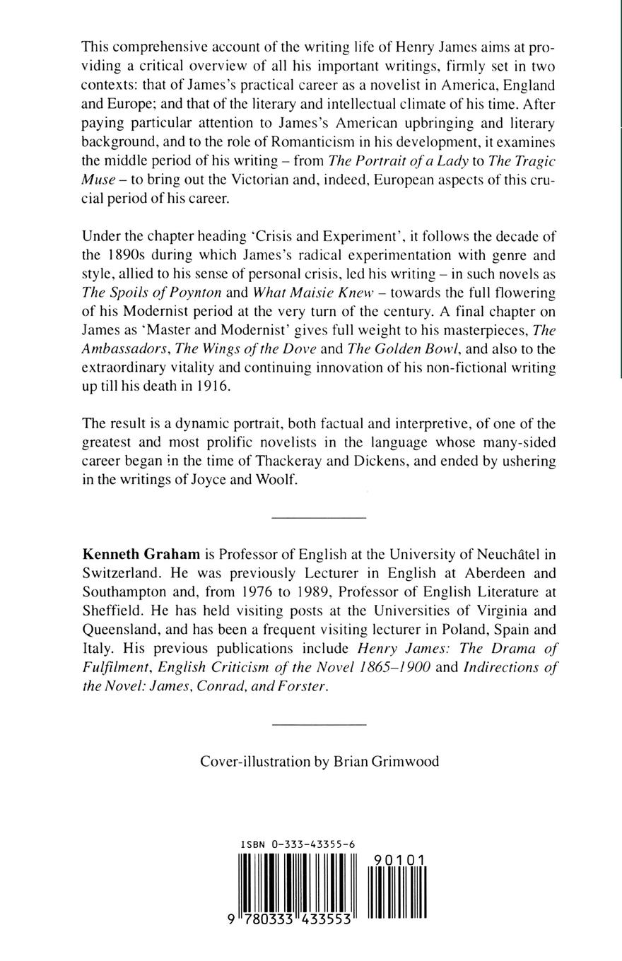 Rückseitencover Henry James: A Literary Life