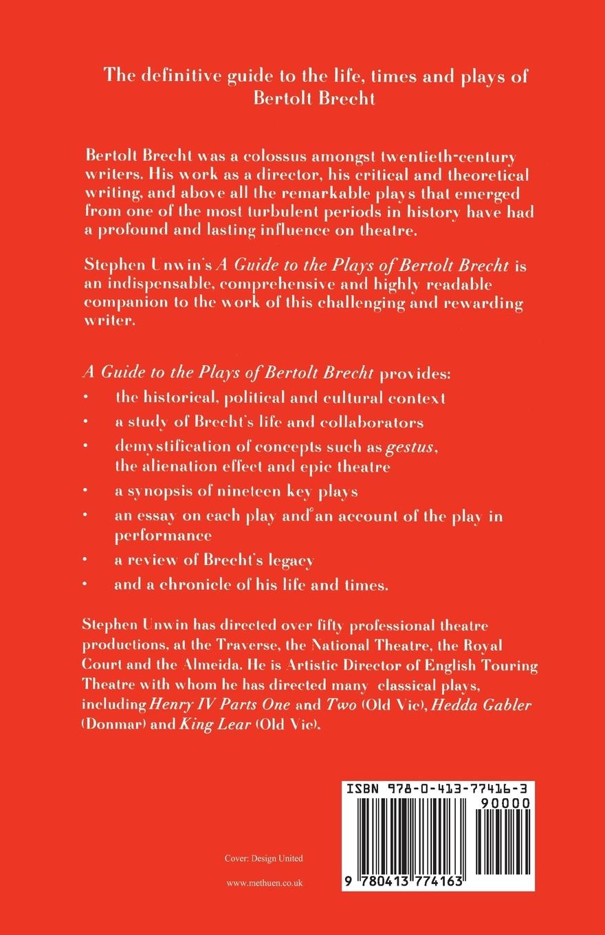 Rückseitencover A Guide To The Plays Of Bertolt Brecht
