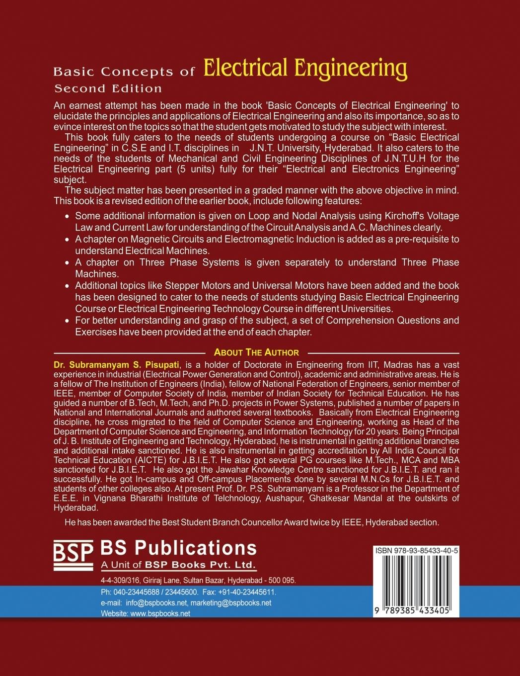 Rückseitencover Basic Concepts of Electrical Engineering