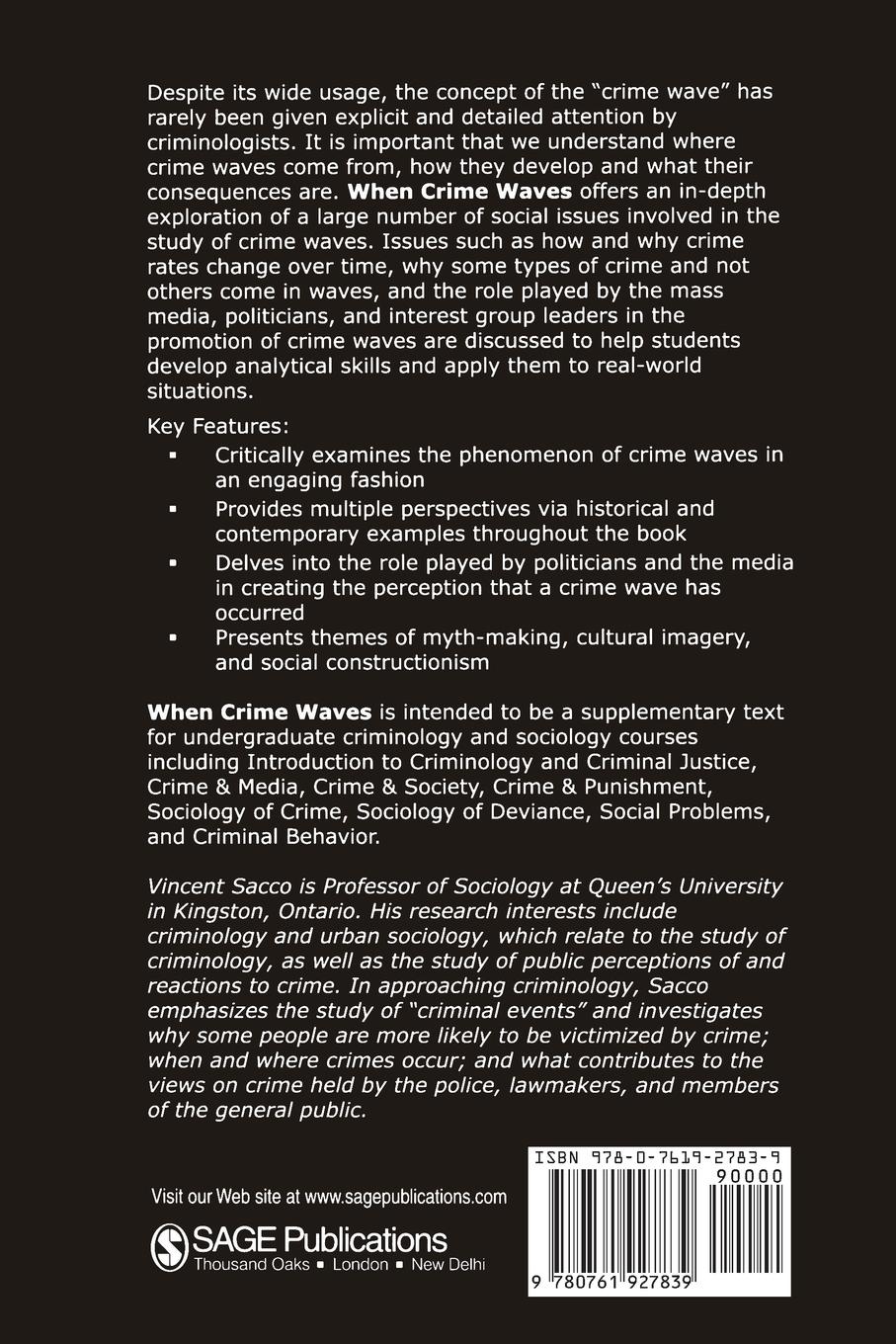 Rückseitencover When Crime Waves