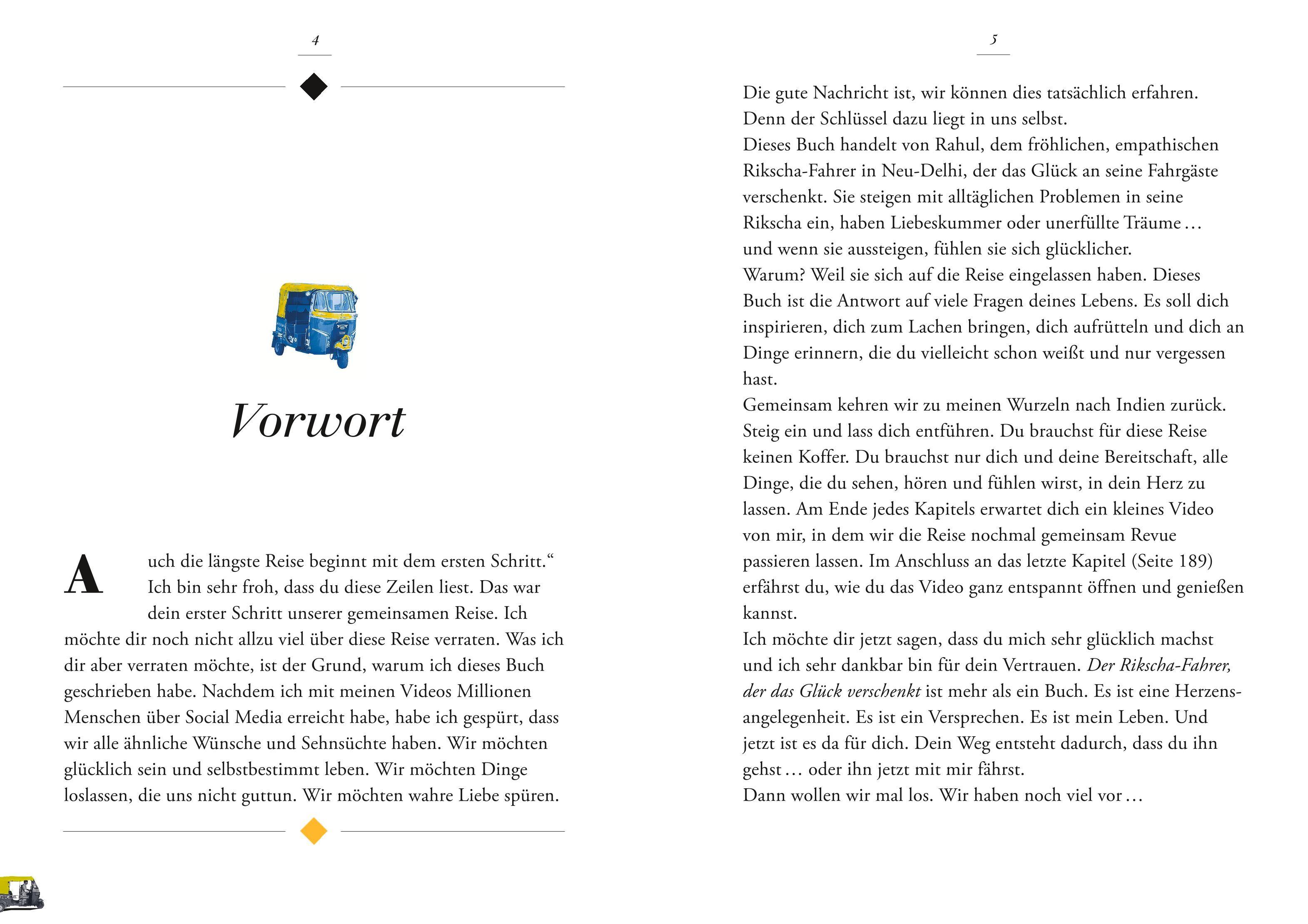 Beispielinhalt (Bild) Der Rikscha-Fahrer, der das Glück verschenkt