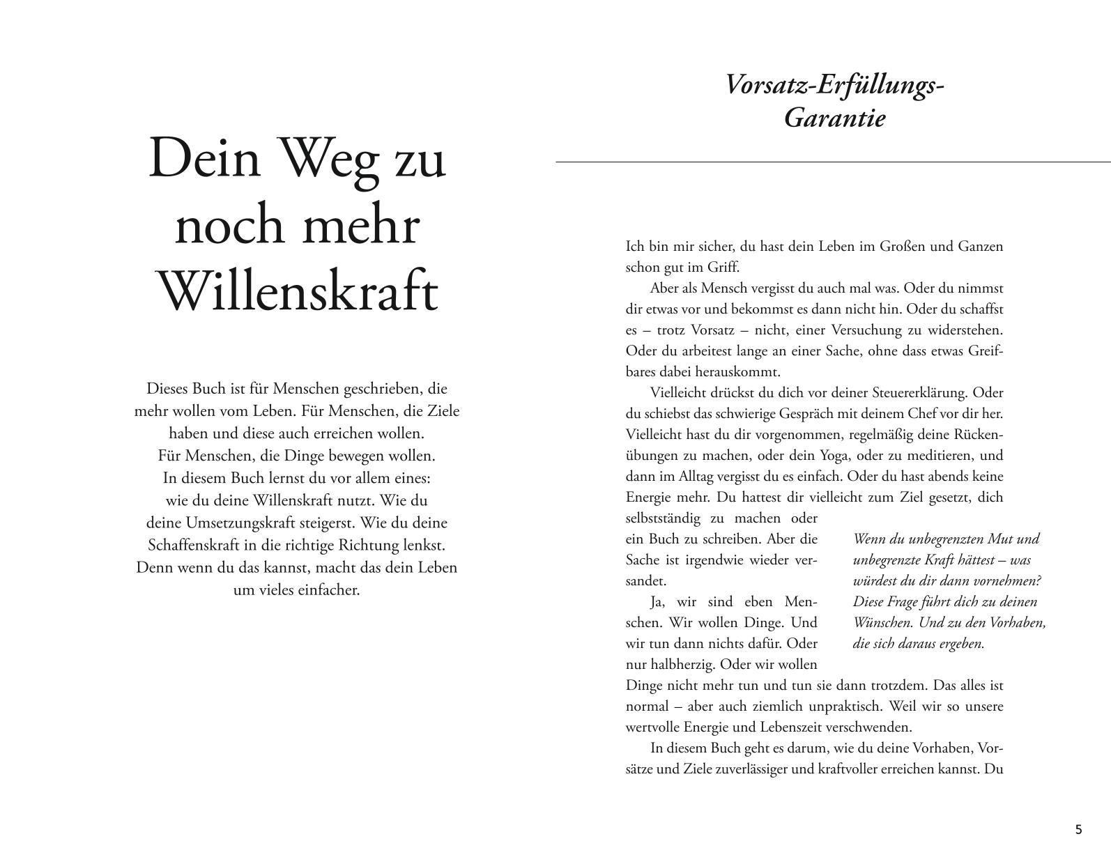 Beispielinhalt (Bild) Entdecke deine Willenskraft