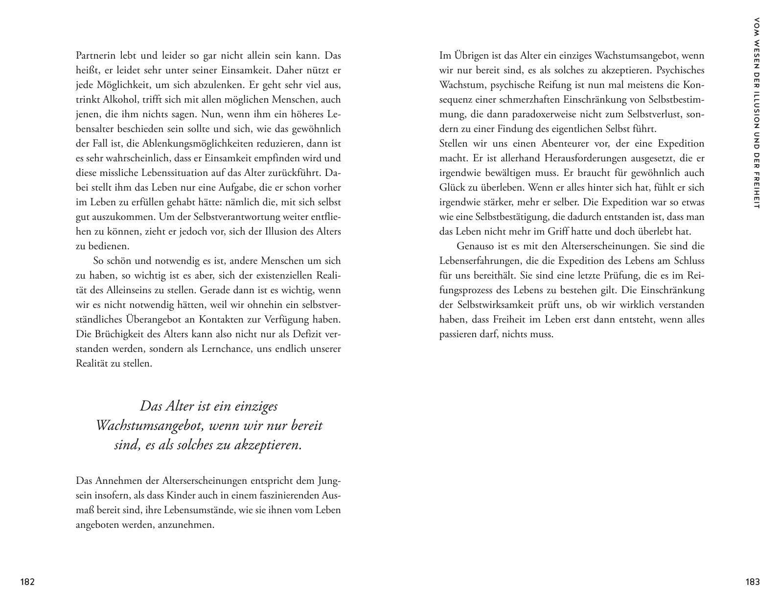 Beispielinhalt (Bild) Alter ist eine Illusion