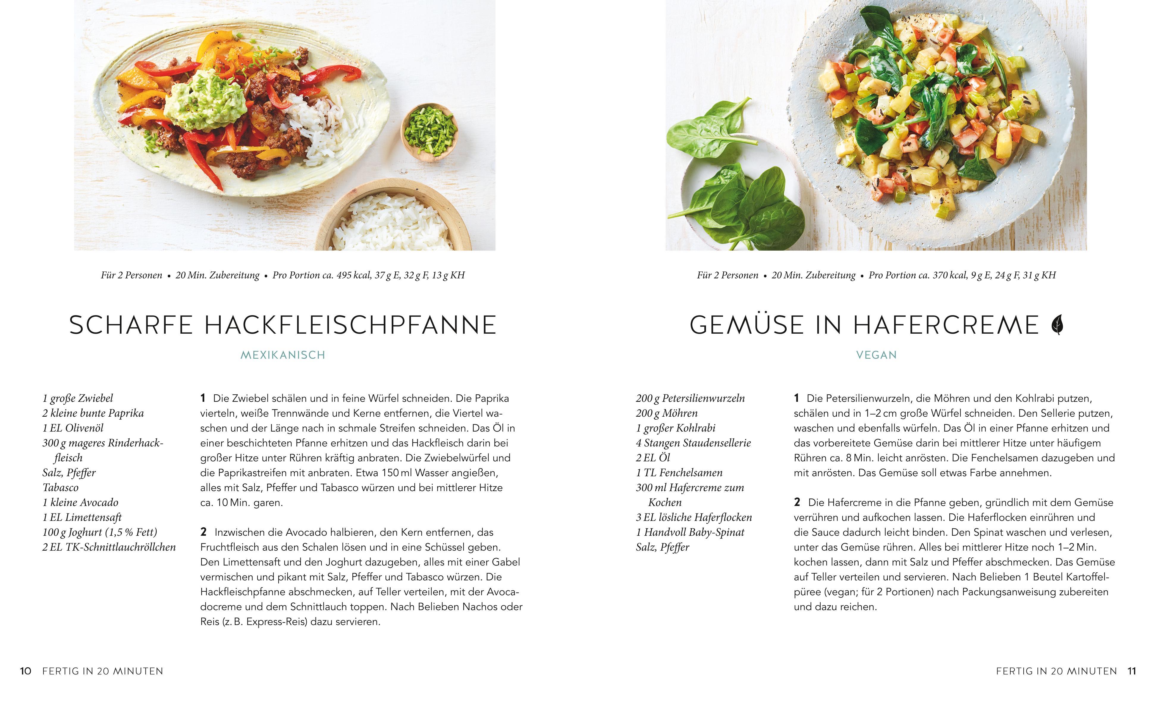 Beispielinhalt (Bild) 1 Pfanne - 50 Rezepte