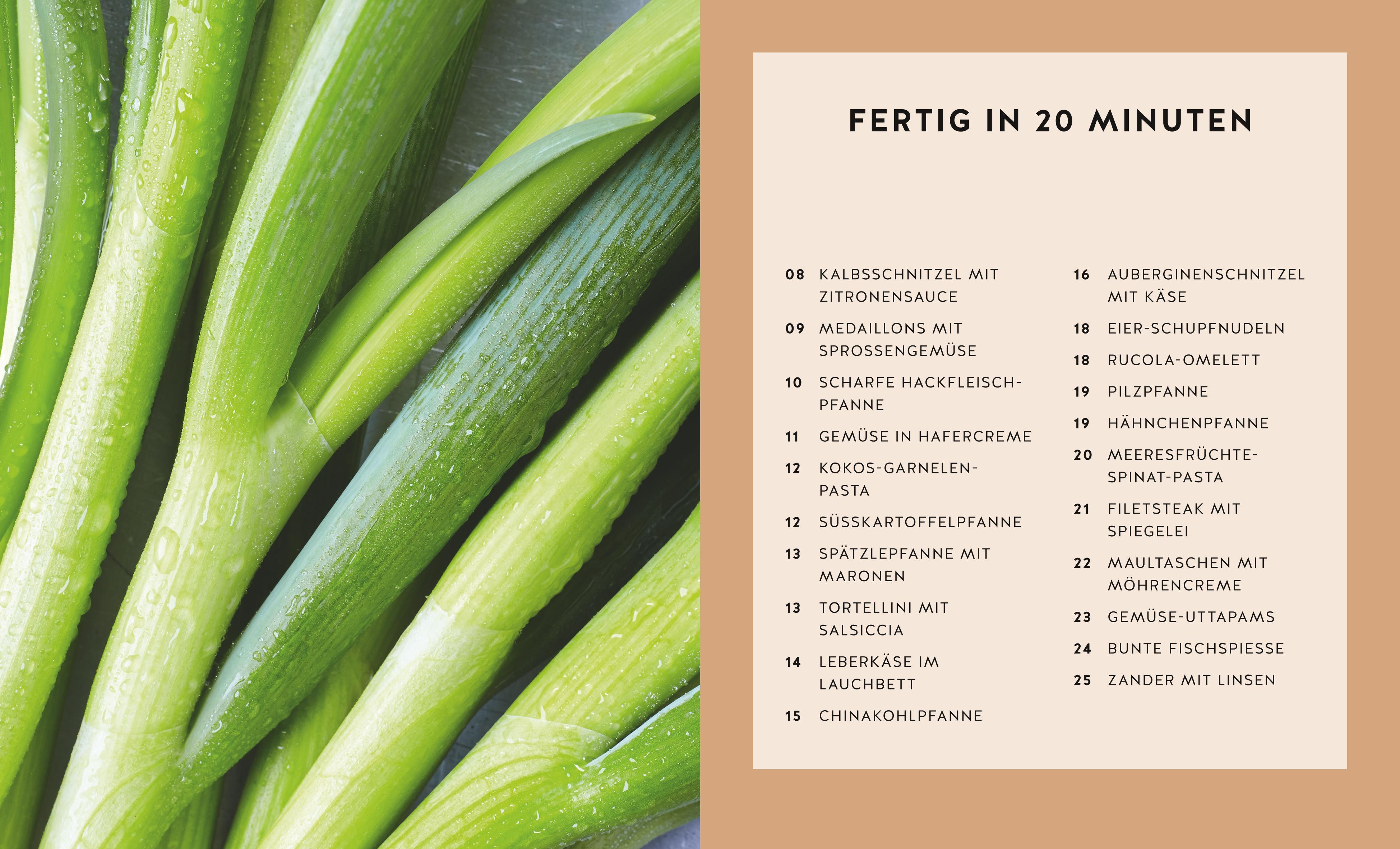 Beispielinhalt (Bild) 1 Pfanne - 50 Rezepte