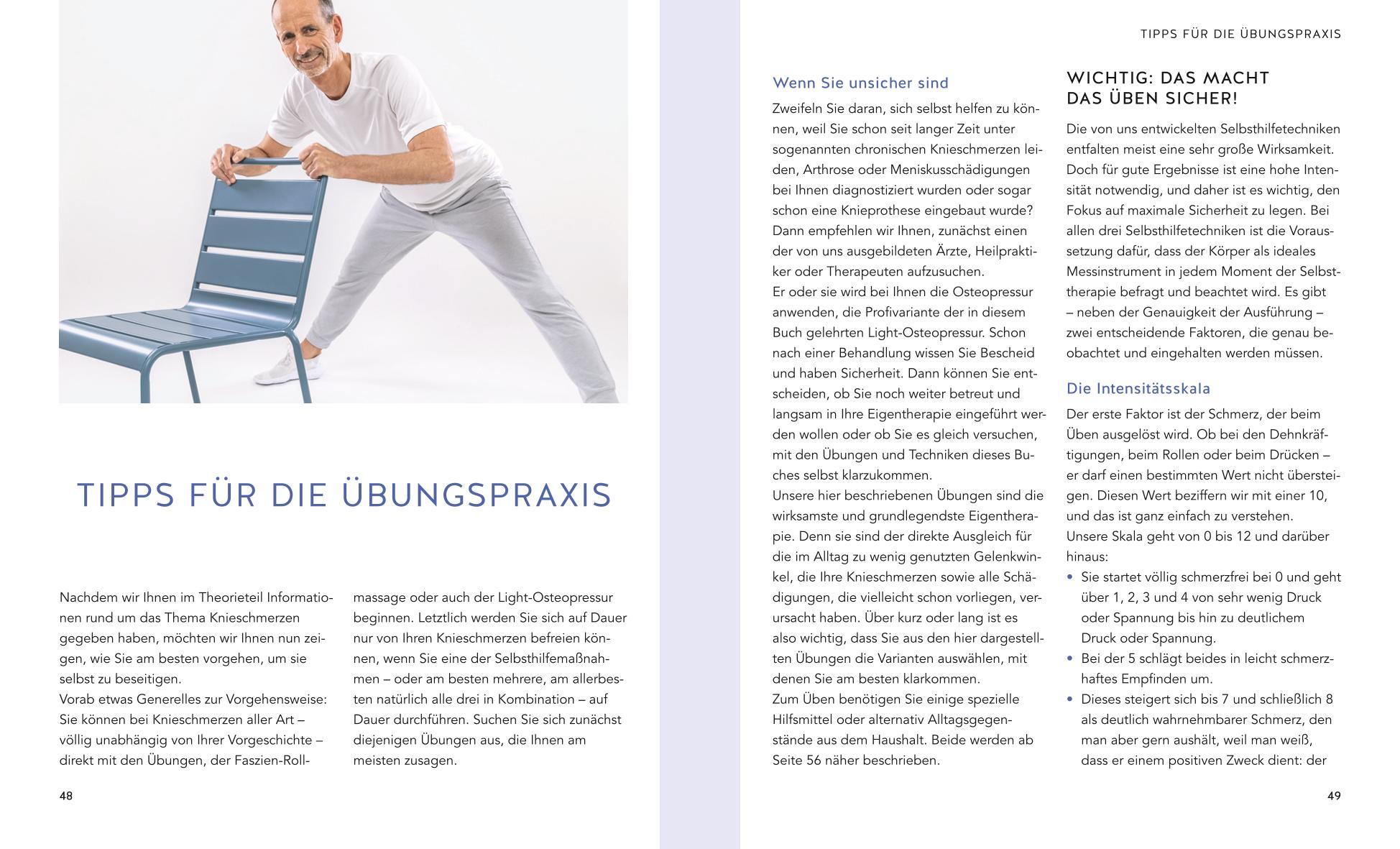 Beispielinhalt (Bild) Knie - Meniskusschmerzen selbst behandeln