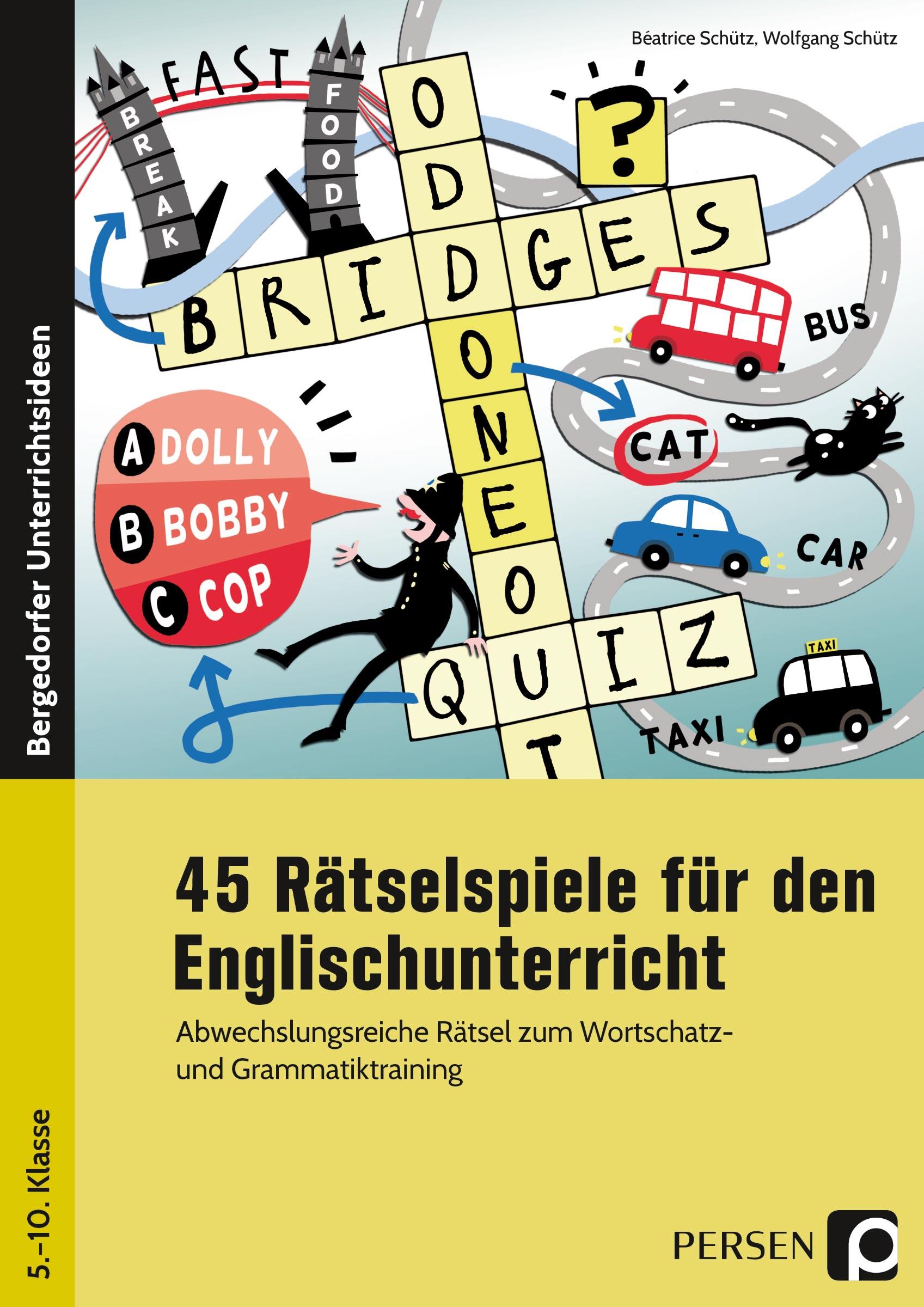 Vorderes Coverbild 45 Rätselspiele für den Englischunterricht