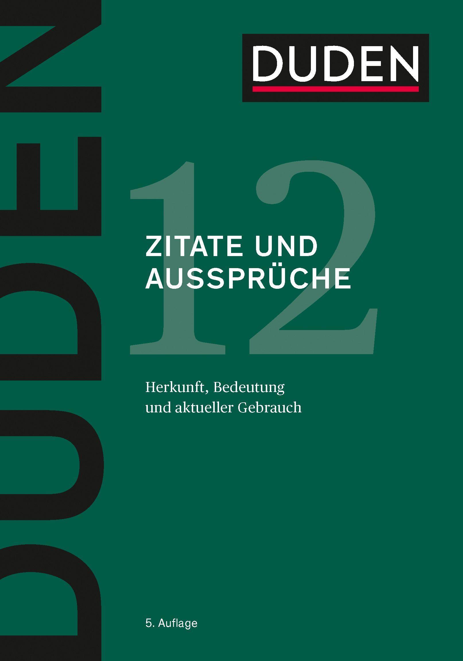Vorderes Coverbild Duden - Zitate und Aussprüche