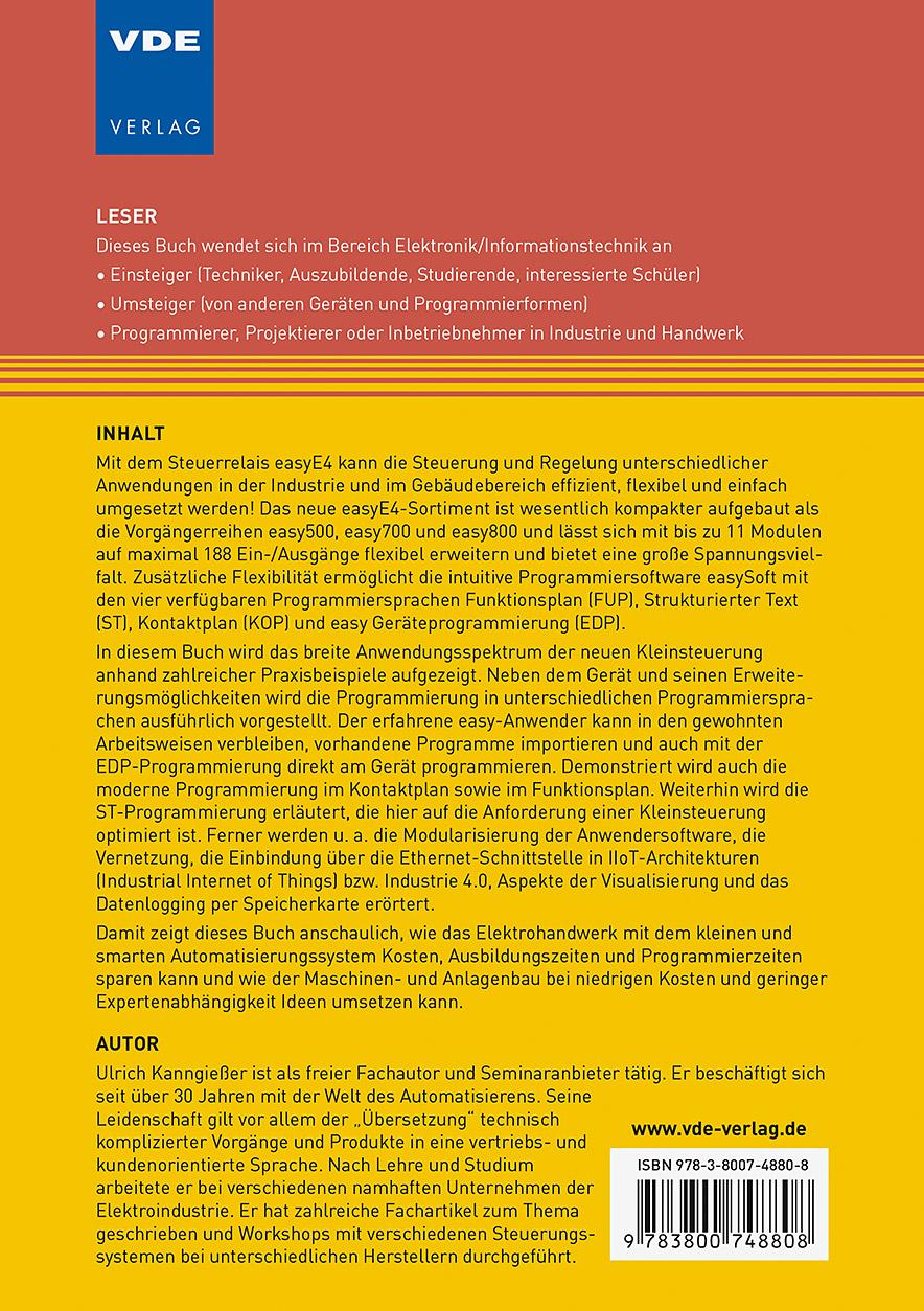 Rückseitencover Steuerung und Regelung mit easyE4