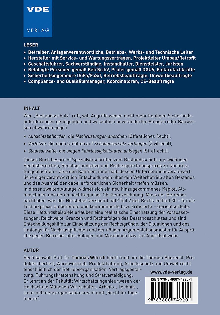Rückseitencover Bestandsschutz oder Nachrüstpflicht?