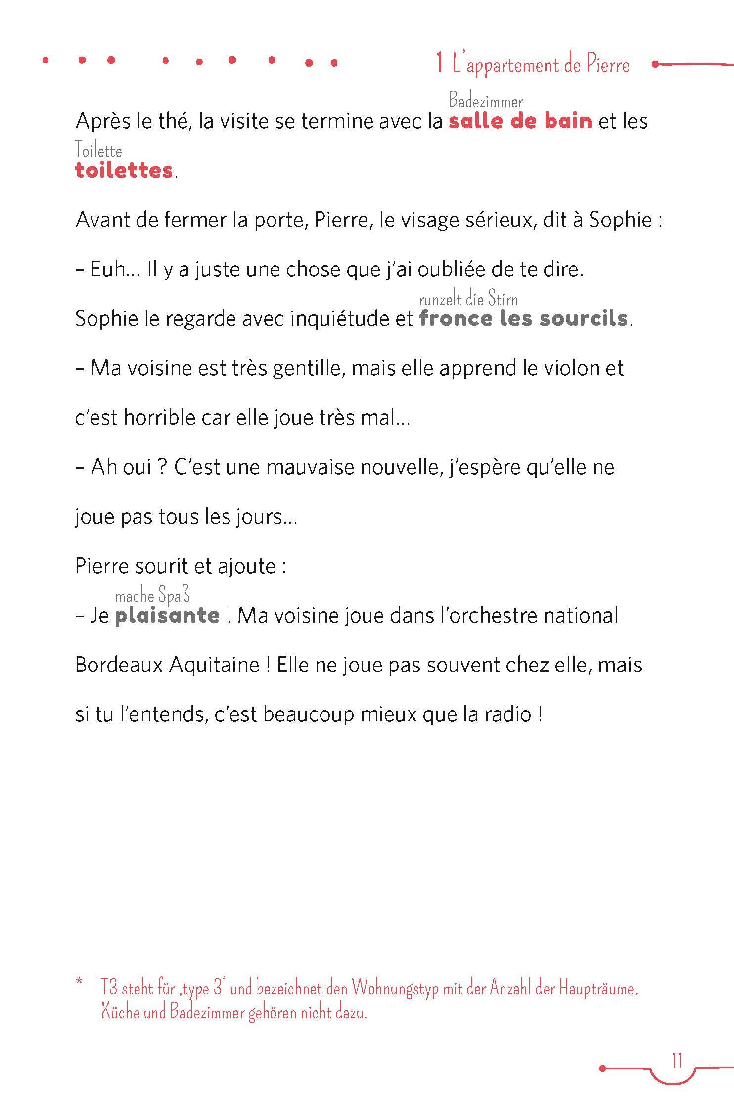 Beispielinhalt (Bild) PONS 5-Minuten-Lektüren Französisch A2 - Un été parfait