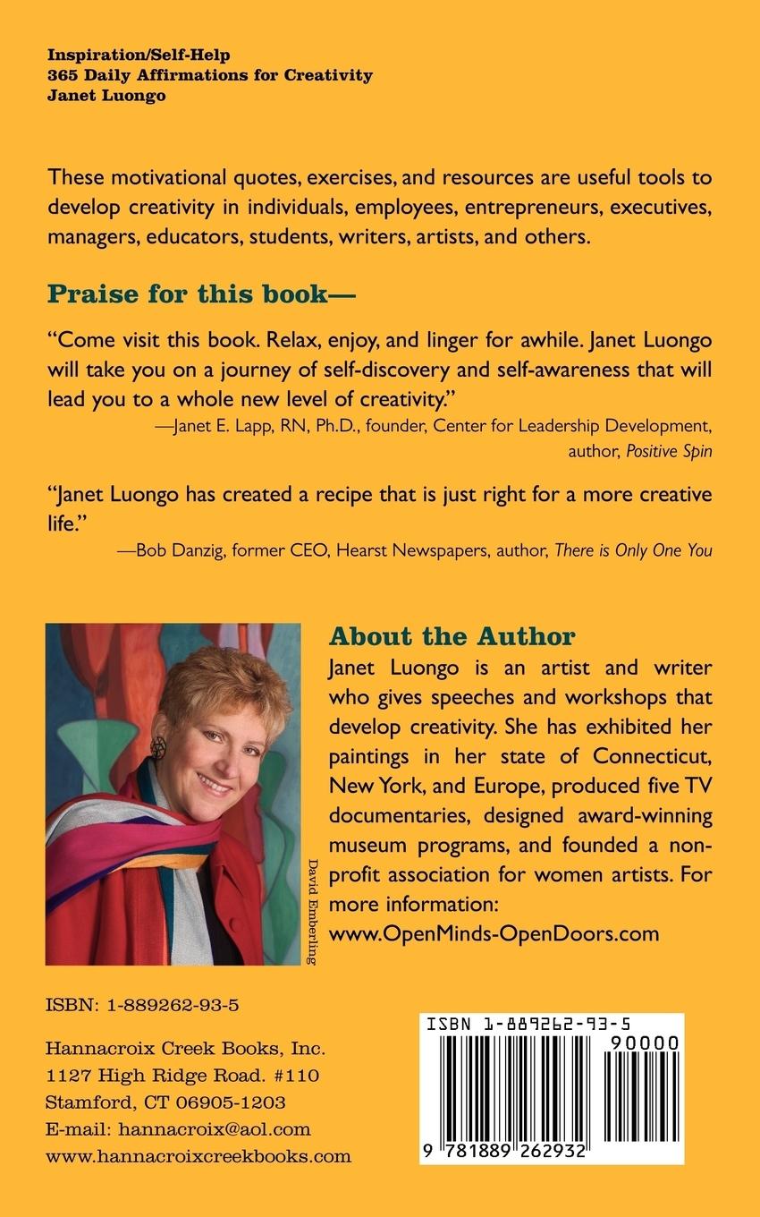 Rückseitencover 365 Daily Affirmations for Creativity