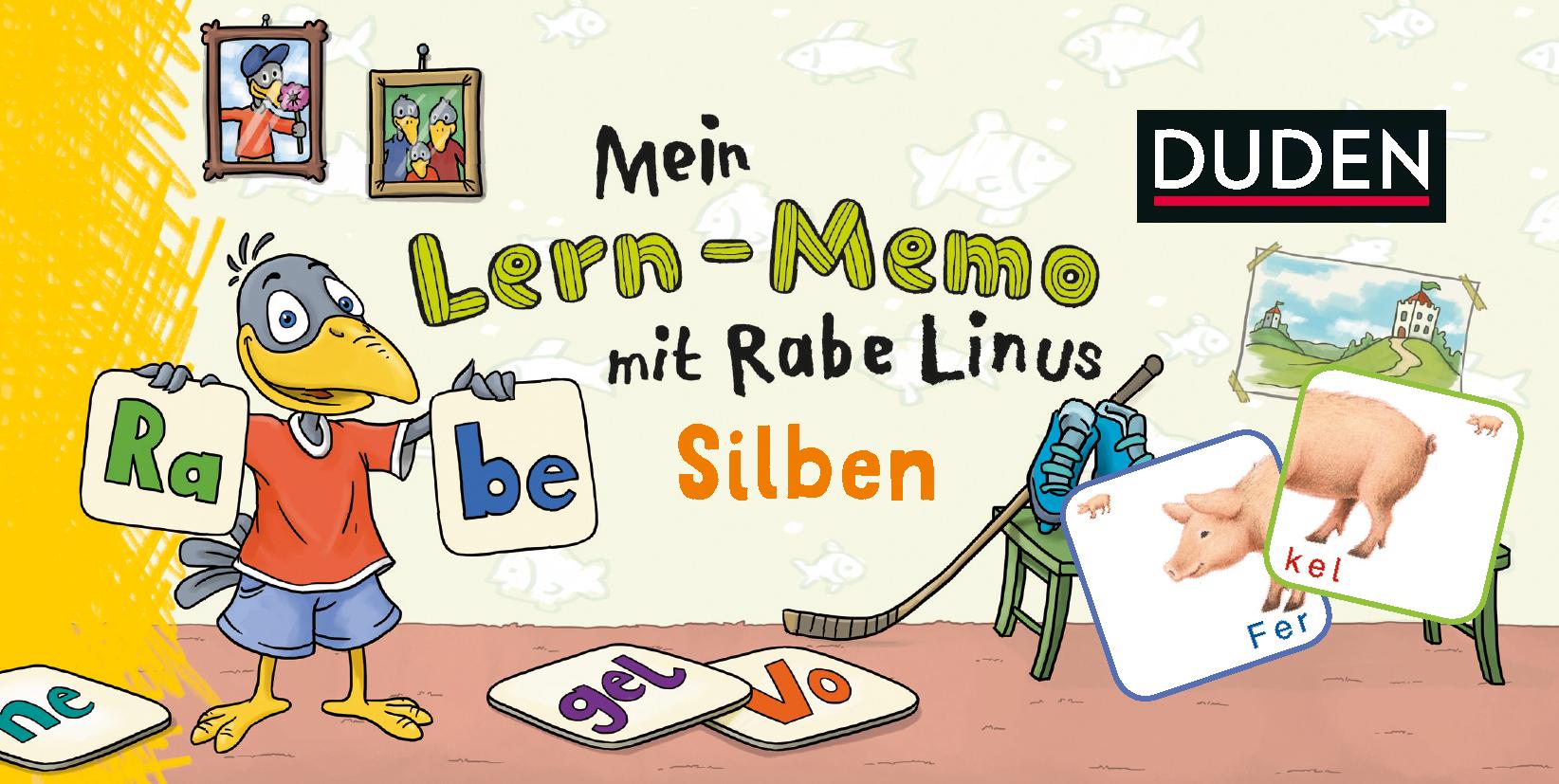 Vorderes Coverbild Mein Lern-Memo mit Rabe Linus - Silben