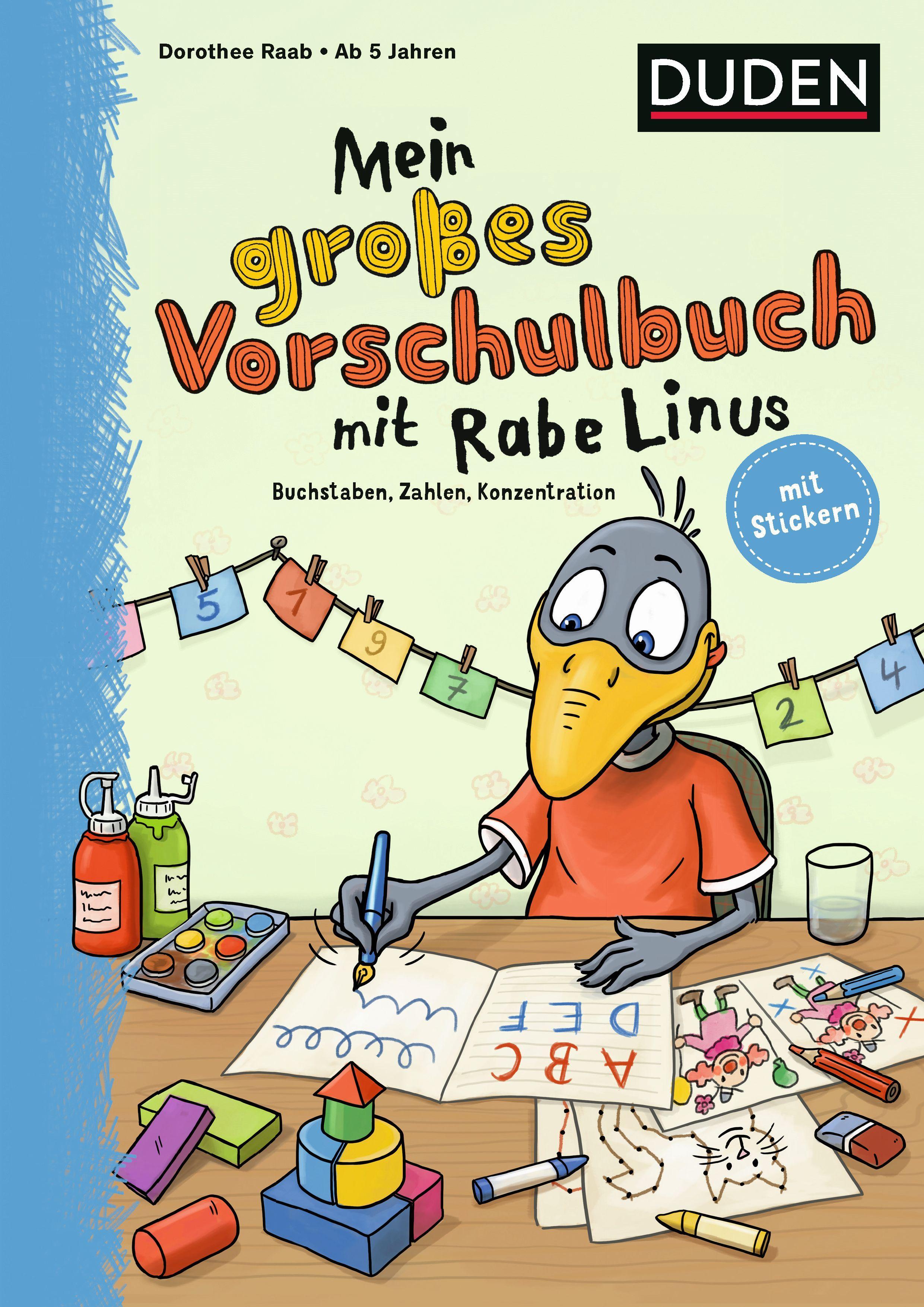 Vorderes Coverbild Mein großes Vorschulbuch mit Rabe Linus