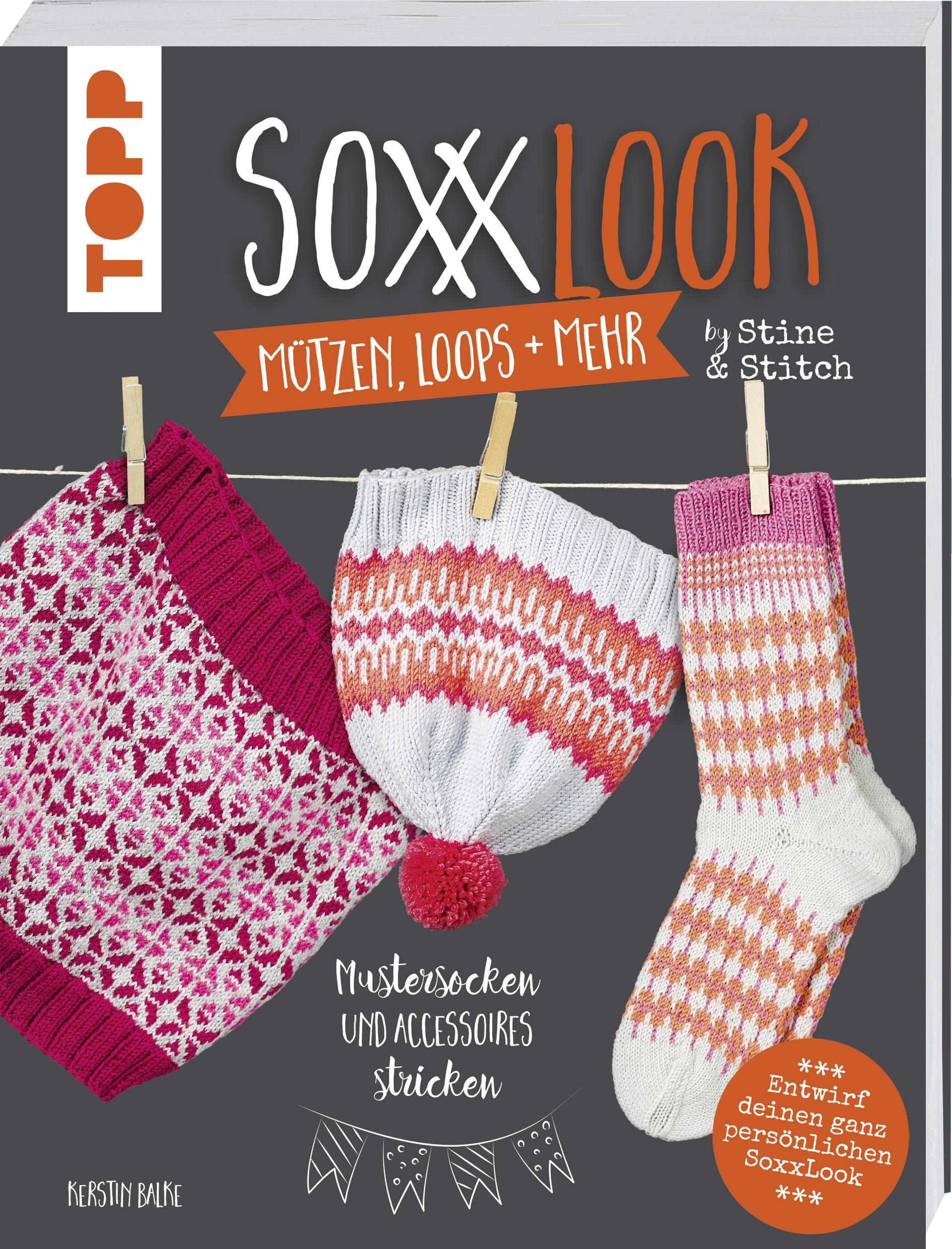 Vorderes Coverbild SoxxLook Mützen, Loops und mehr by Stine & Stitch