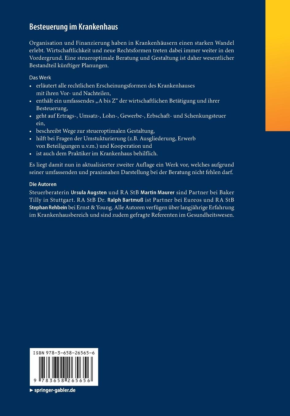 Rückseitencover Besteuerung im Krankenhaus
