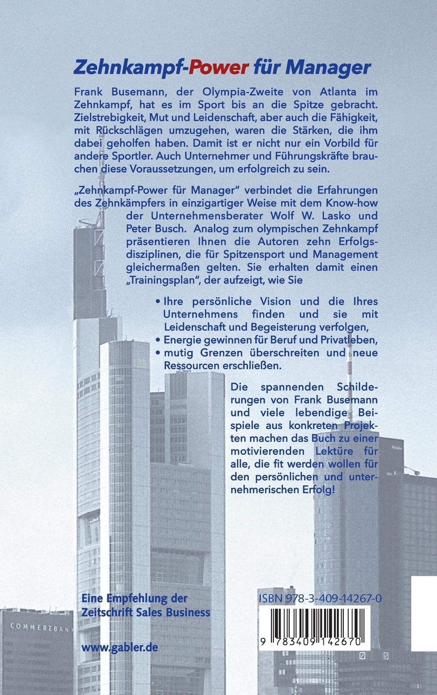 Rückseitencover Zehnkampf-Power für Manager