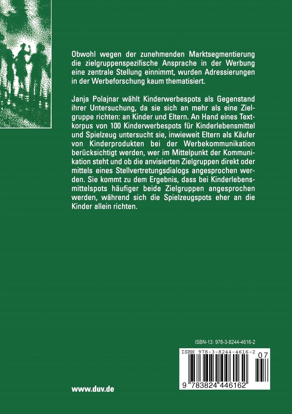 Rückseitencover Strategien der Adressierung in Kinderwerbespots