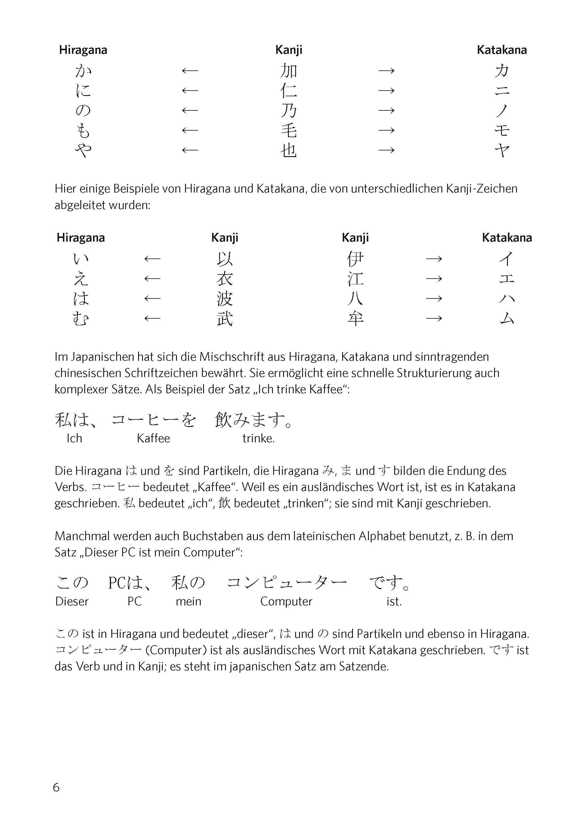 Beispielinhalt (Bild) PONS Schreiben üben! Japanisch