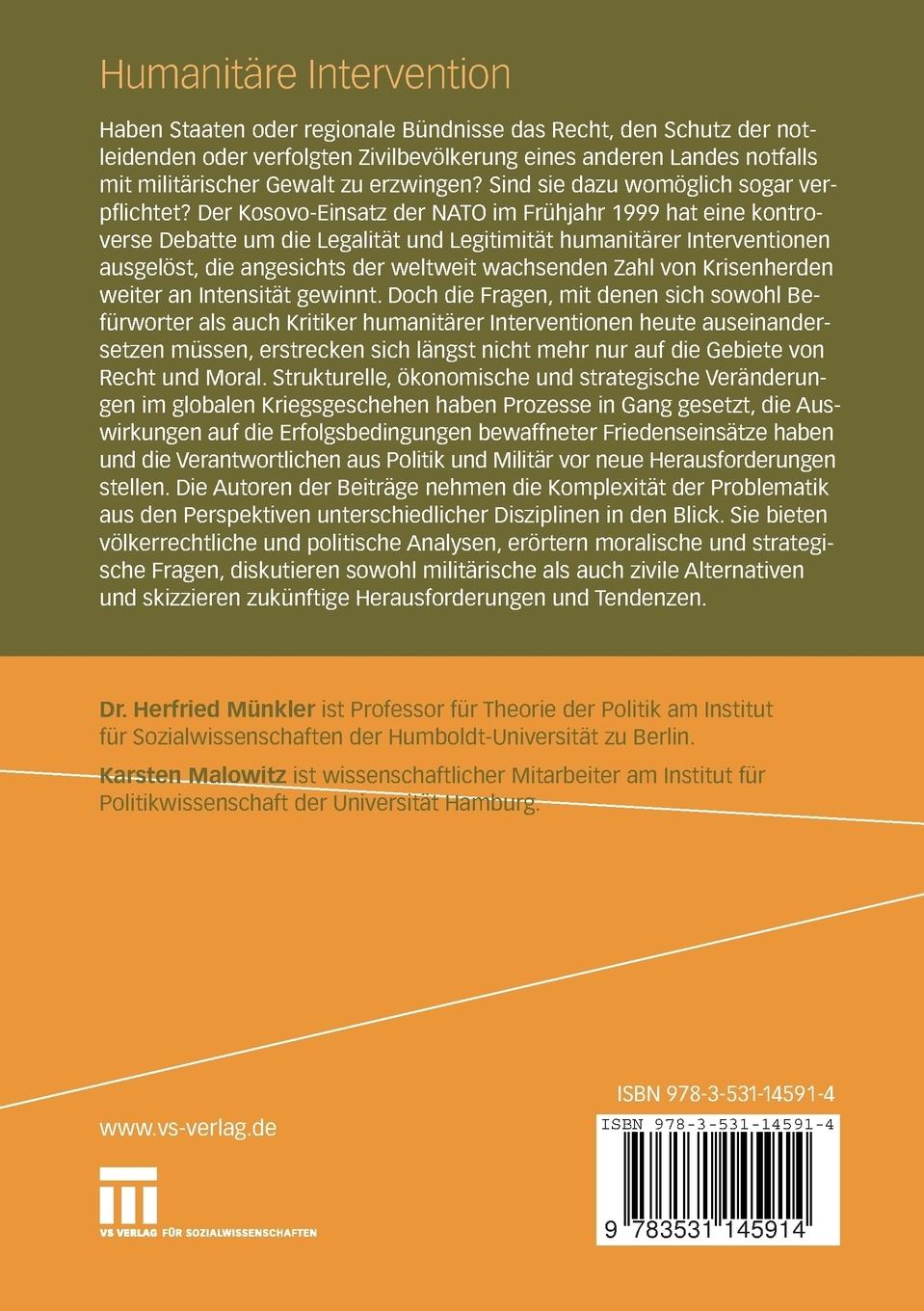 Rückseitencover Humanitäre Intervention